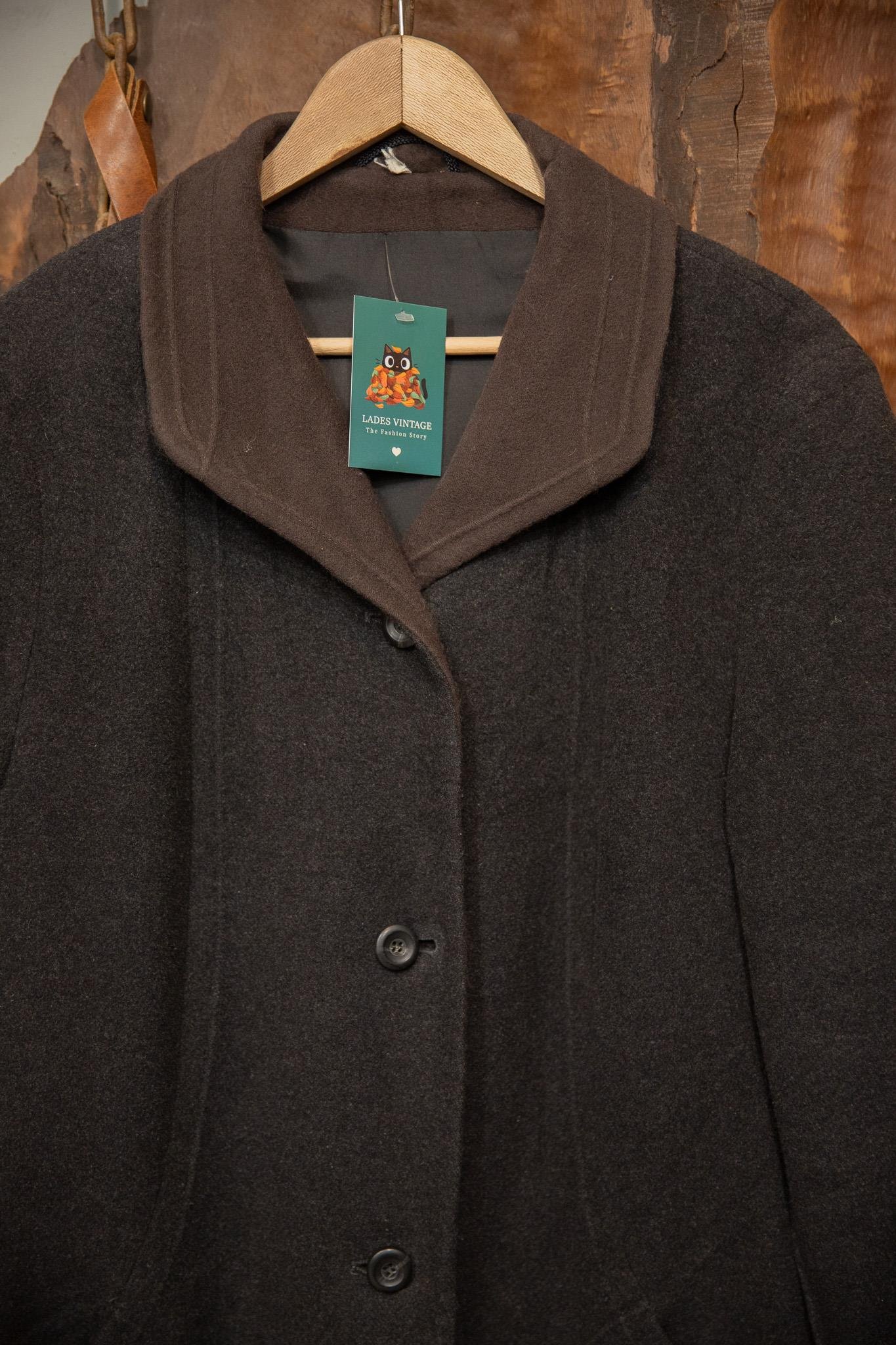 Classic 90's Yaka/Kol Detay Wool Kaban