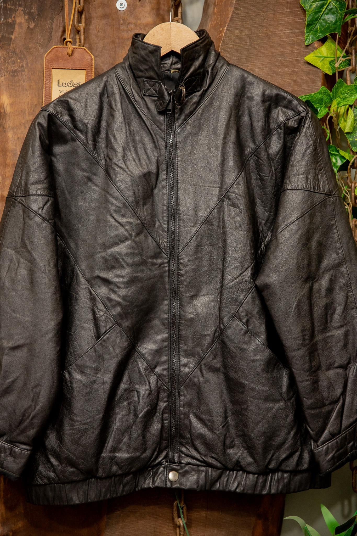 Classic Black Bomber Deri Ceket