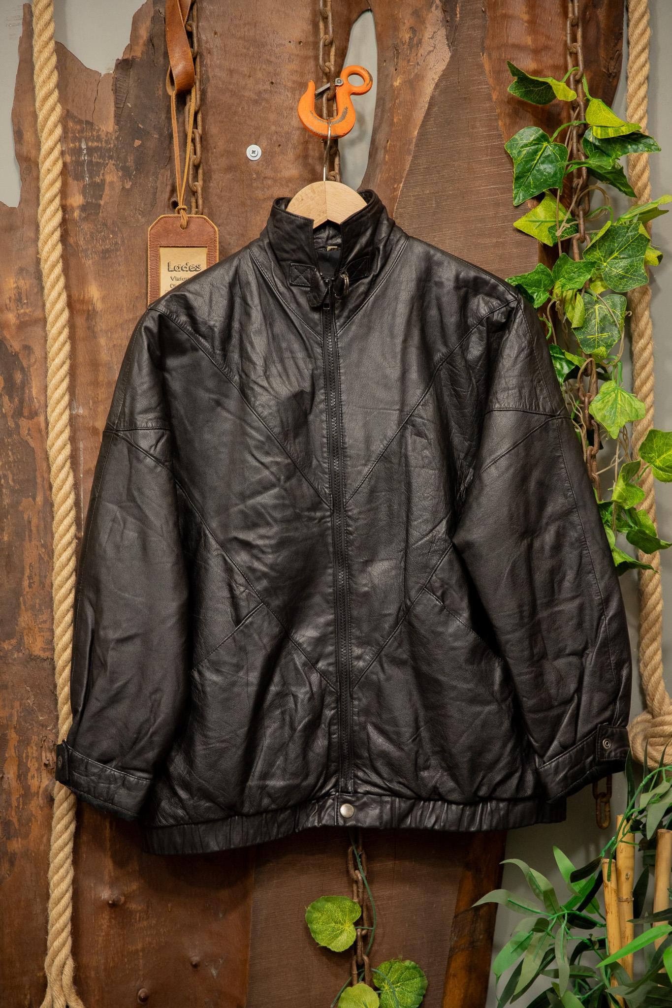 Classic Black Bomber Deri Ceket