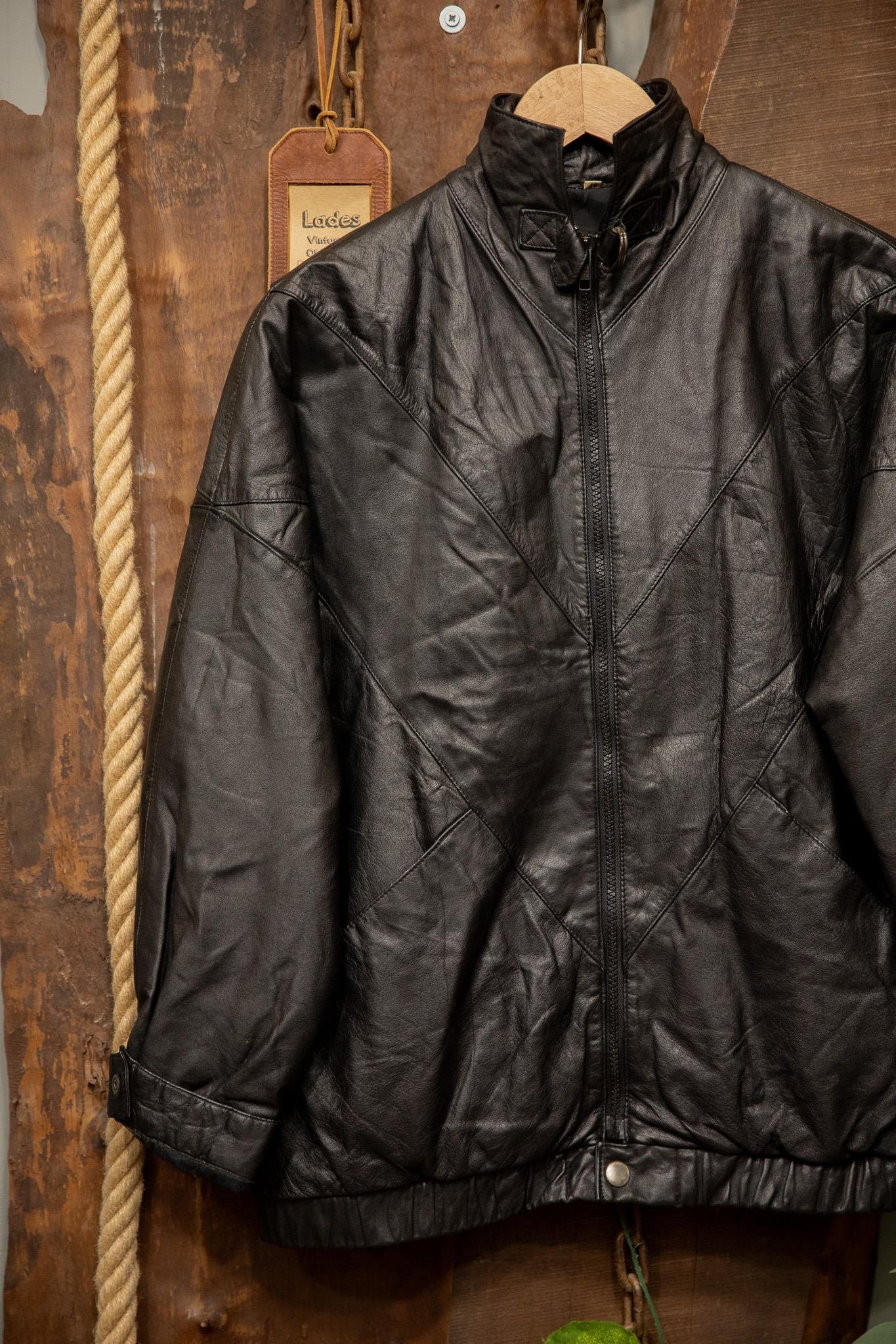 Classic Black Bomber Deri Ceket