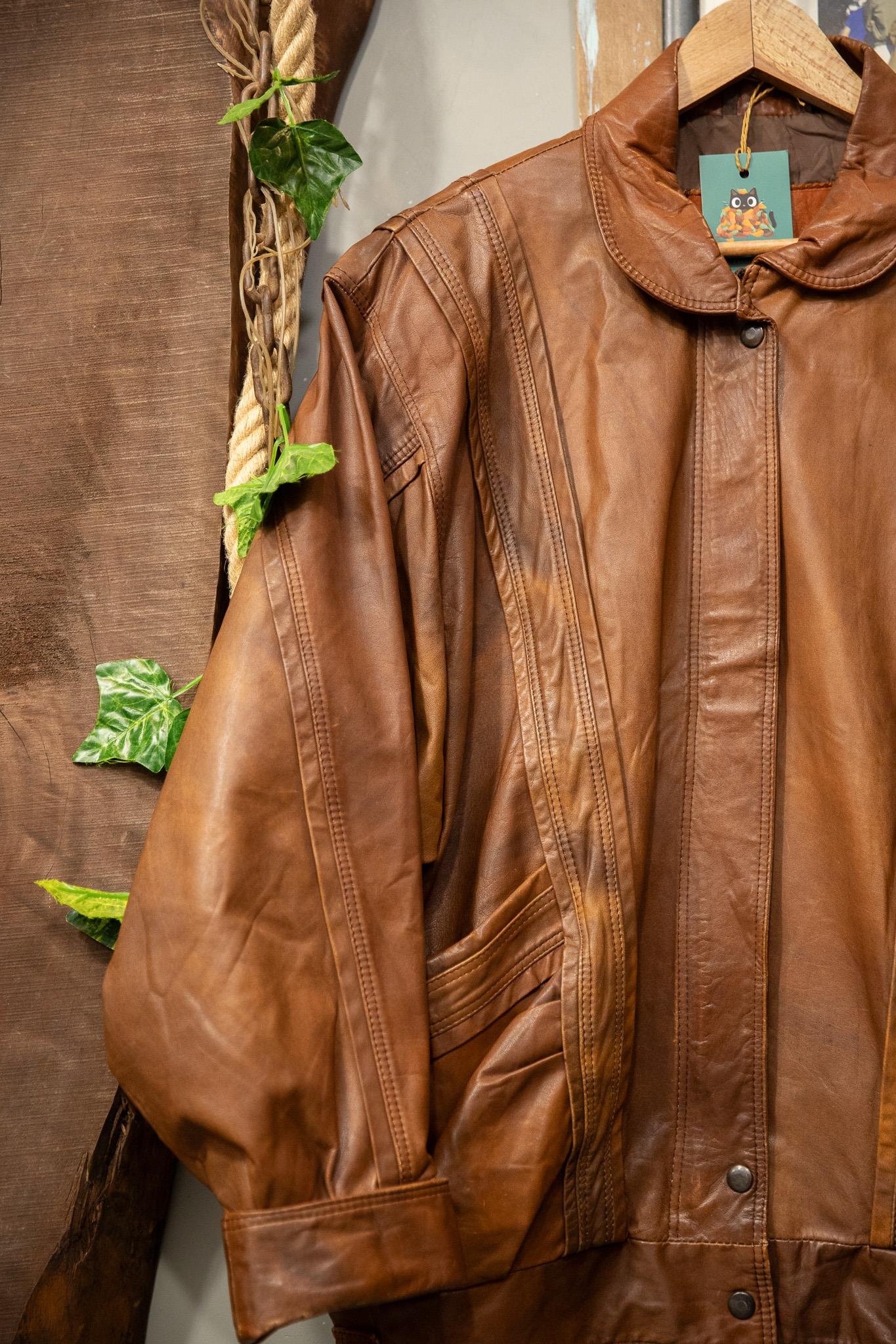 Classic Brown Bomber Deri Ceket