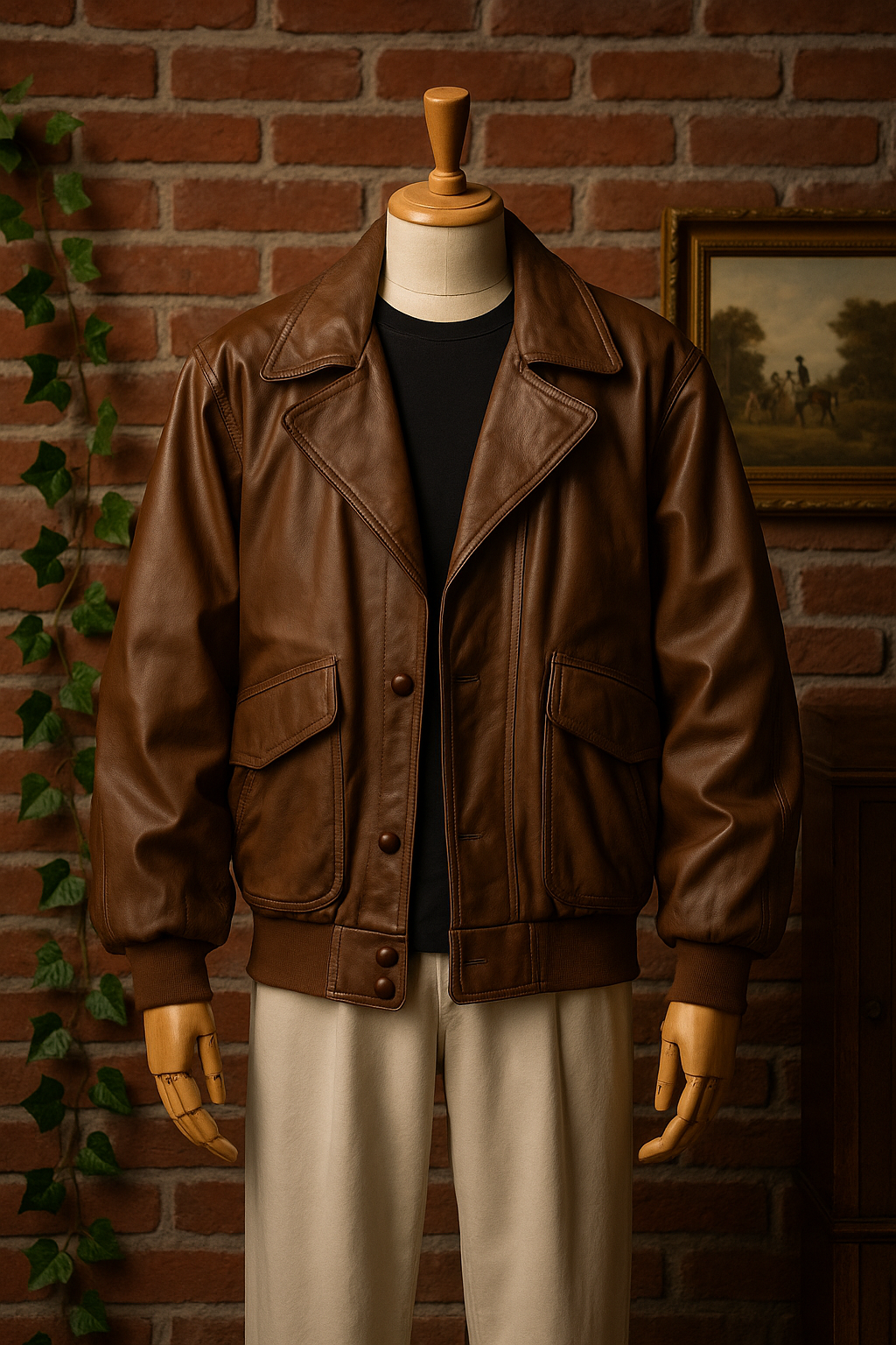 Classic Brown Bomber Deri Ceket