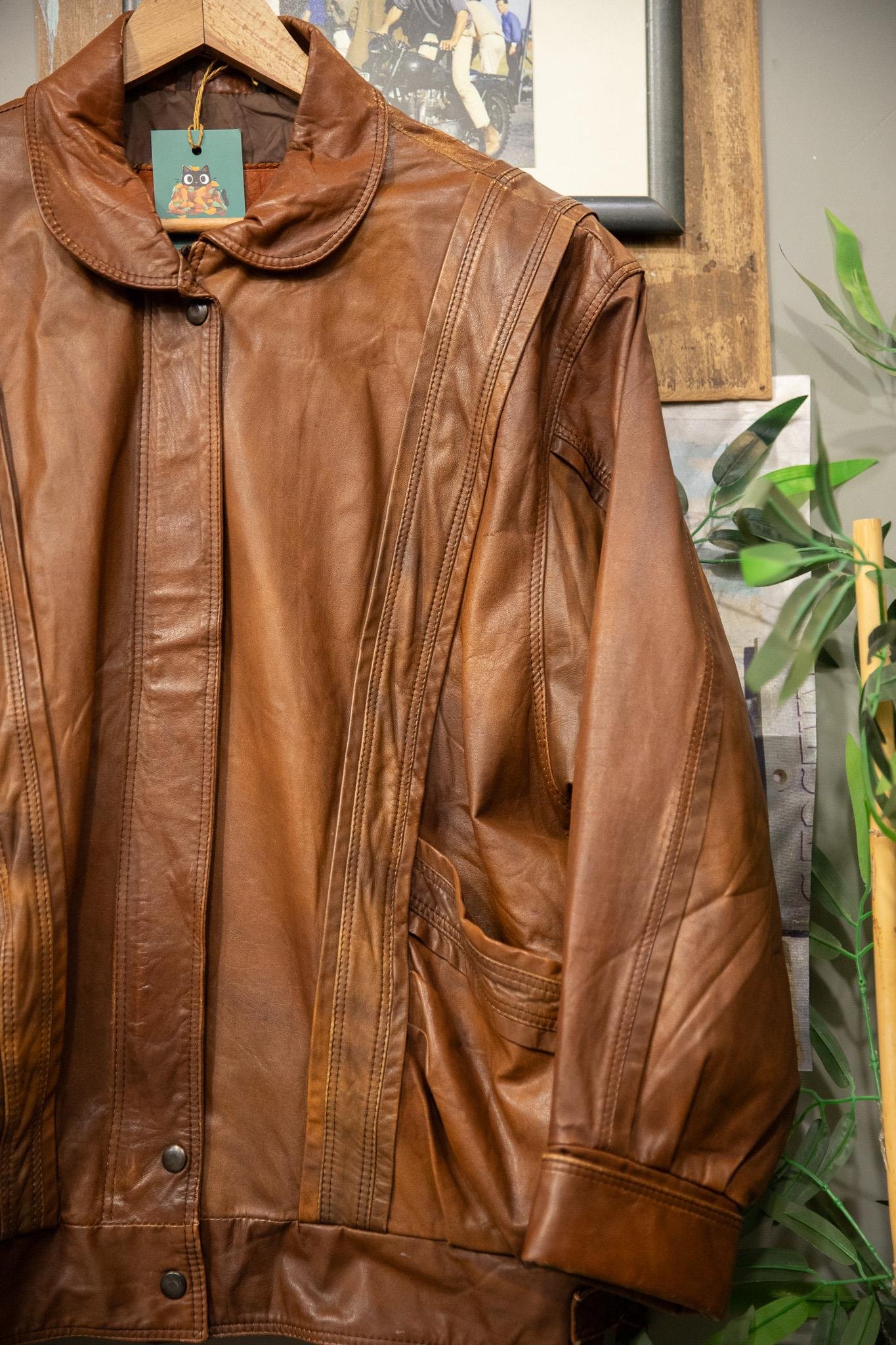 Classic Brown Bomber Deri Ceket