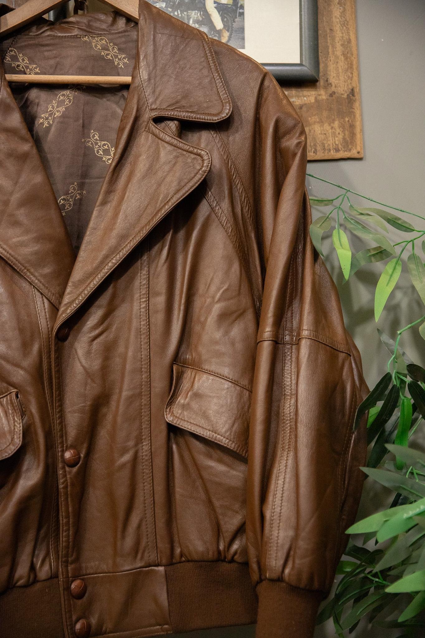 Classic Brown Bomber Deri Ceket