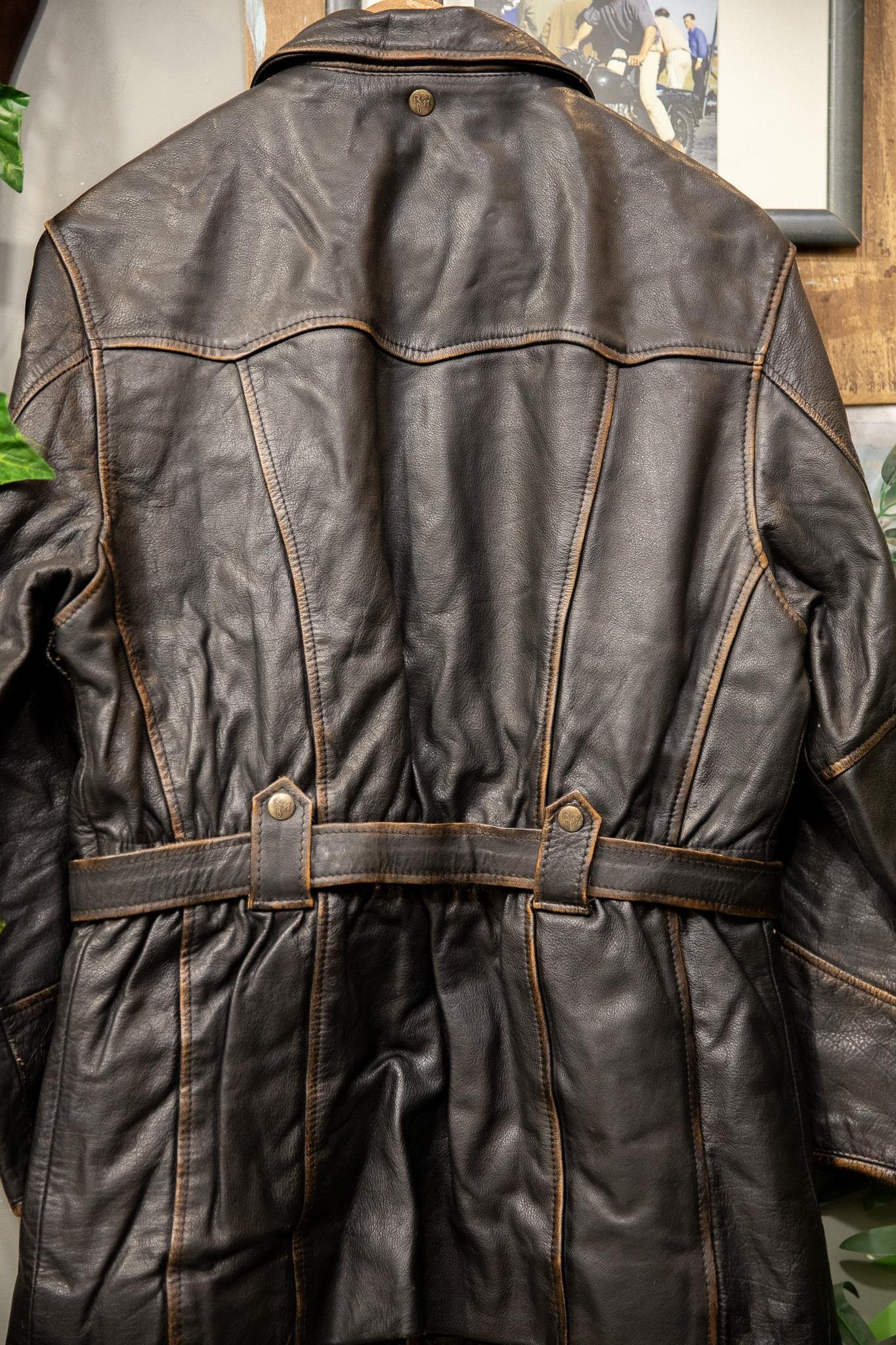 Classic Eskitme Biker Deri Ceket