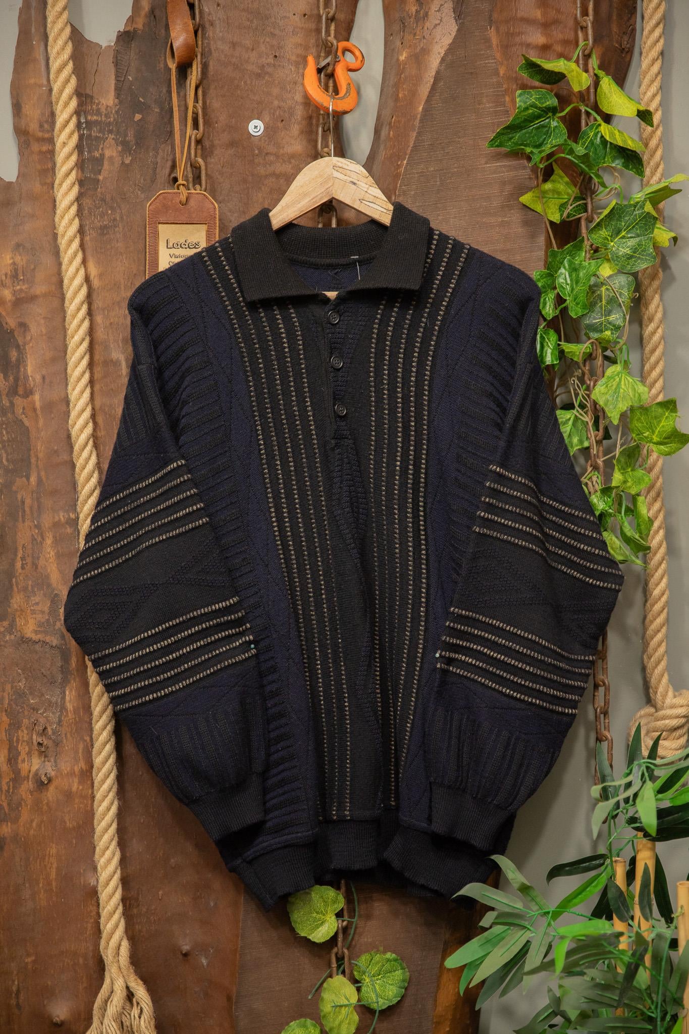Classic Navy Polo Yaka Kazak