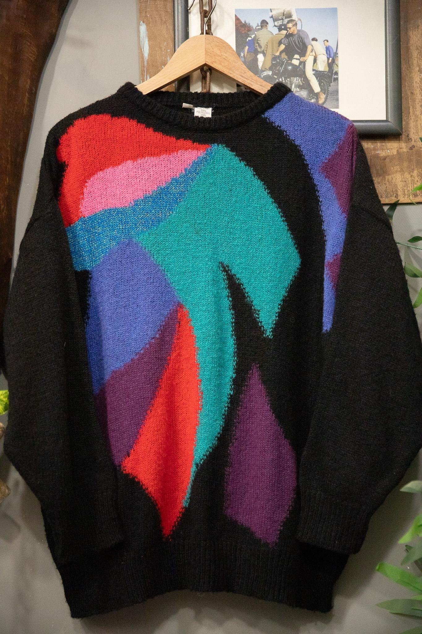 Colorful Knit Wool Kazak