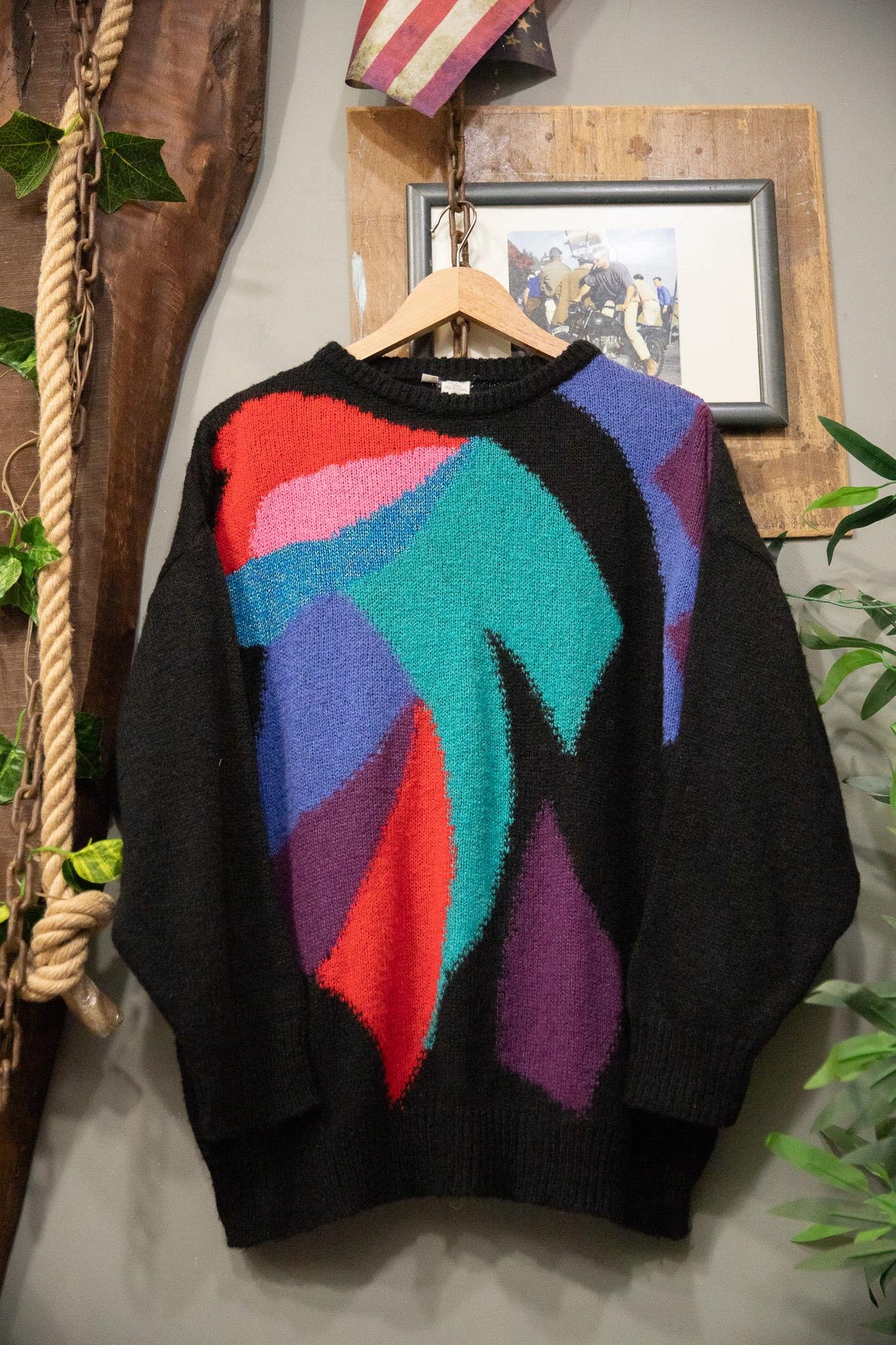 Colorful Knit Wool Kazak