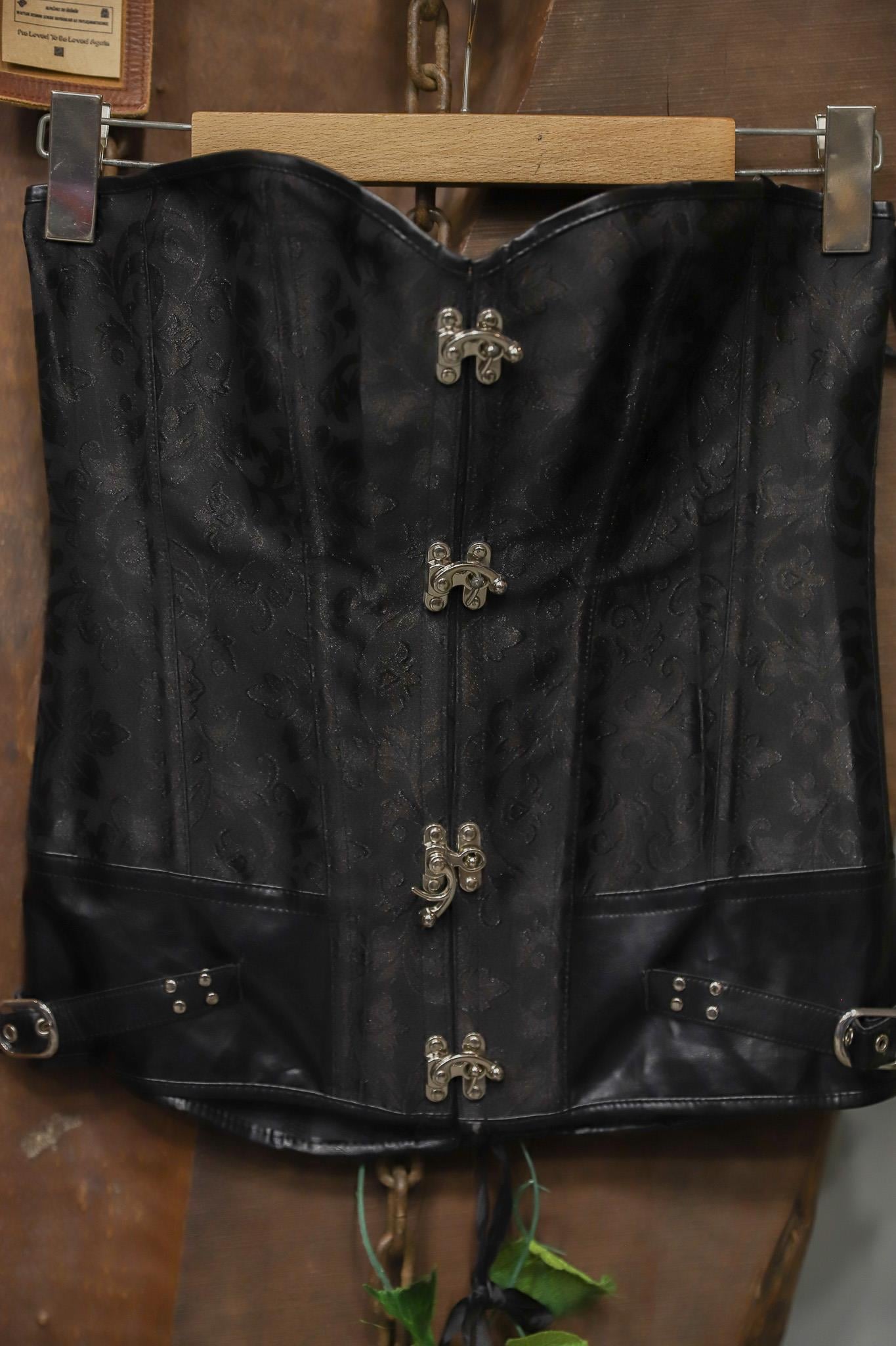 Dark Black Gothic Korset