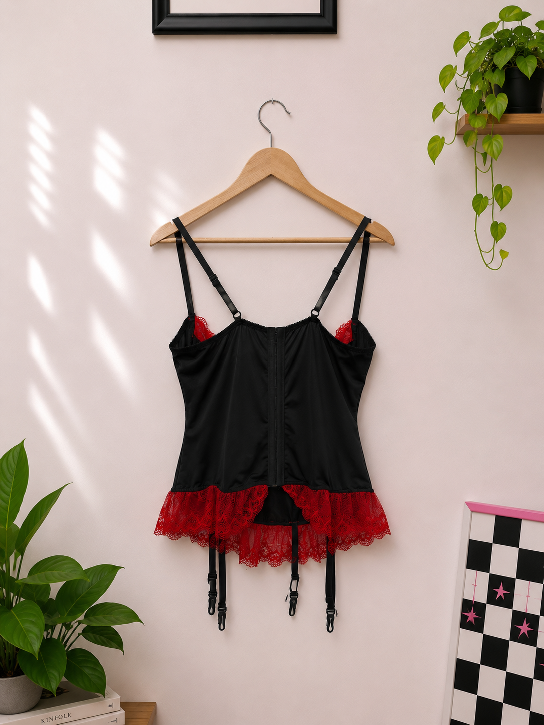 Dark Coquette Red&Black Korse