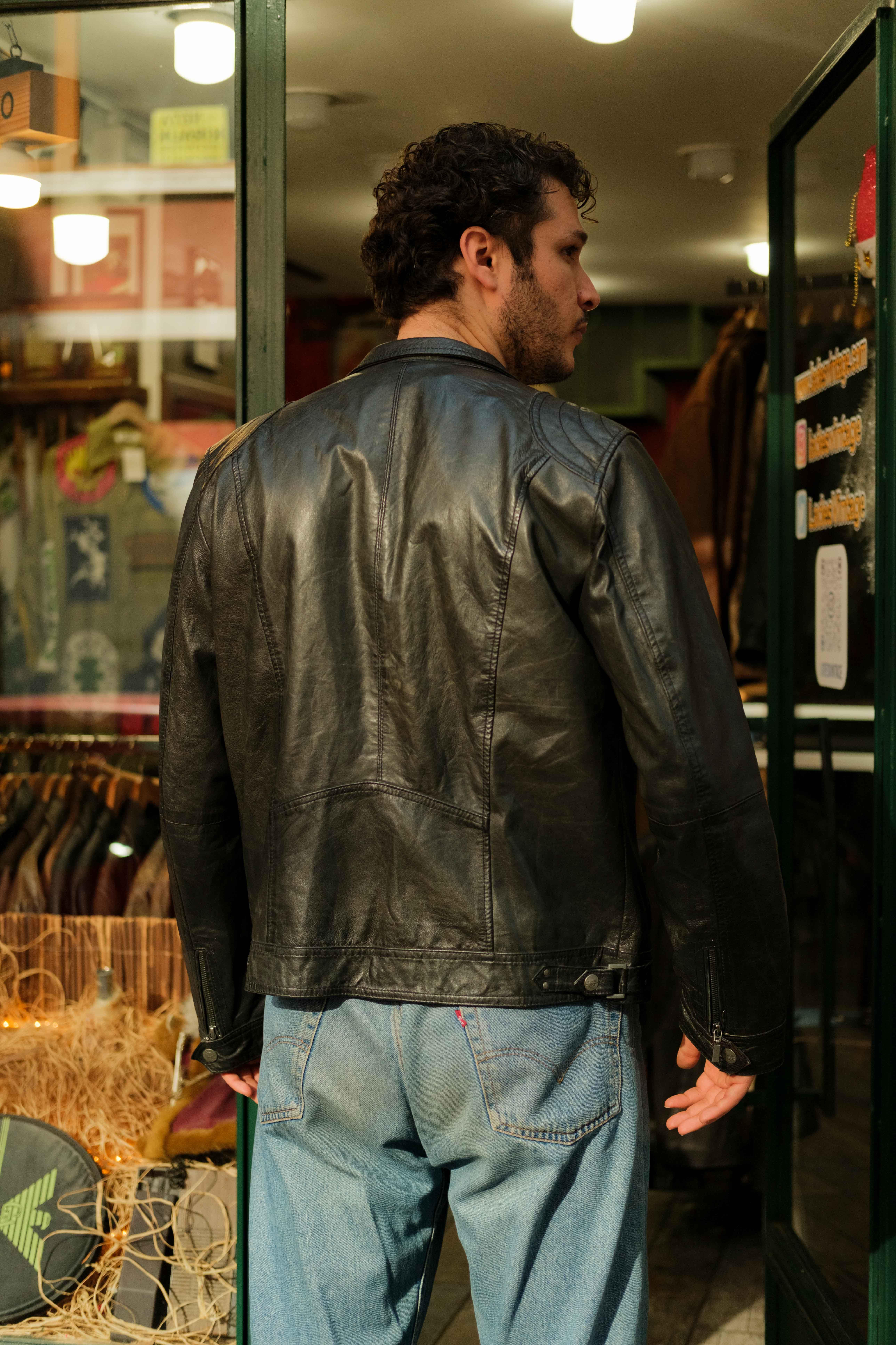 DAVID MOORE American Model Unisex Deri Ceket