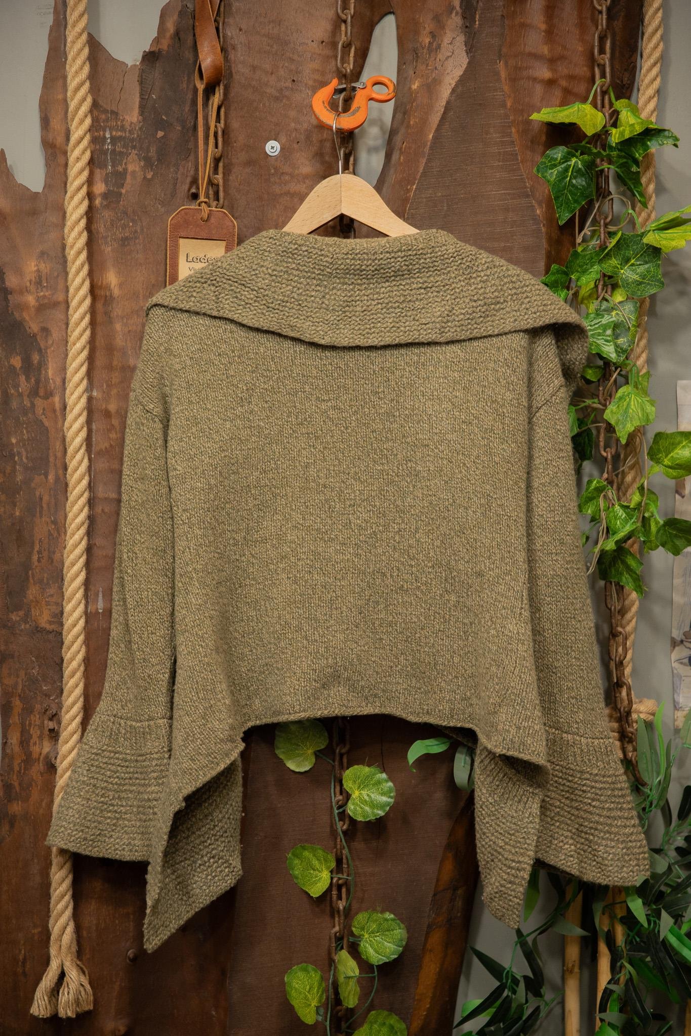 Drape Yaka Y2K Örgü Hırka