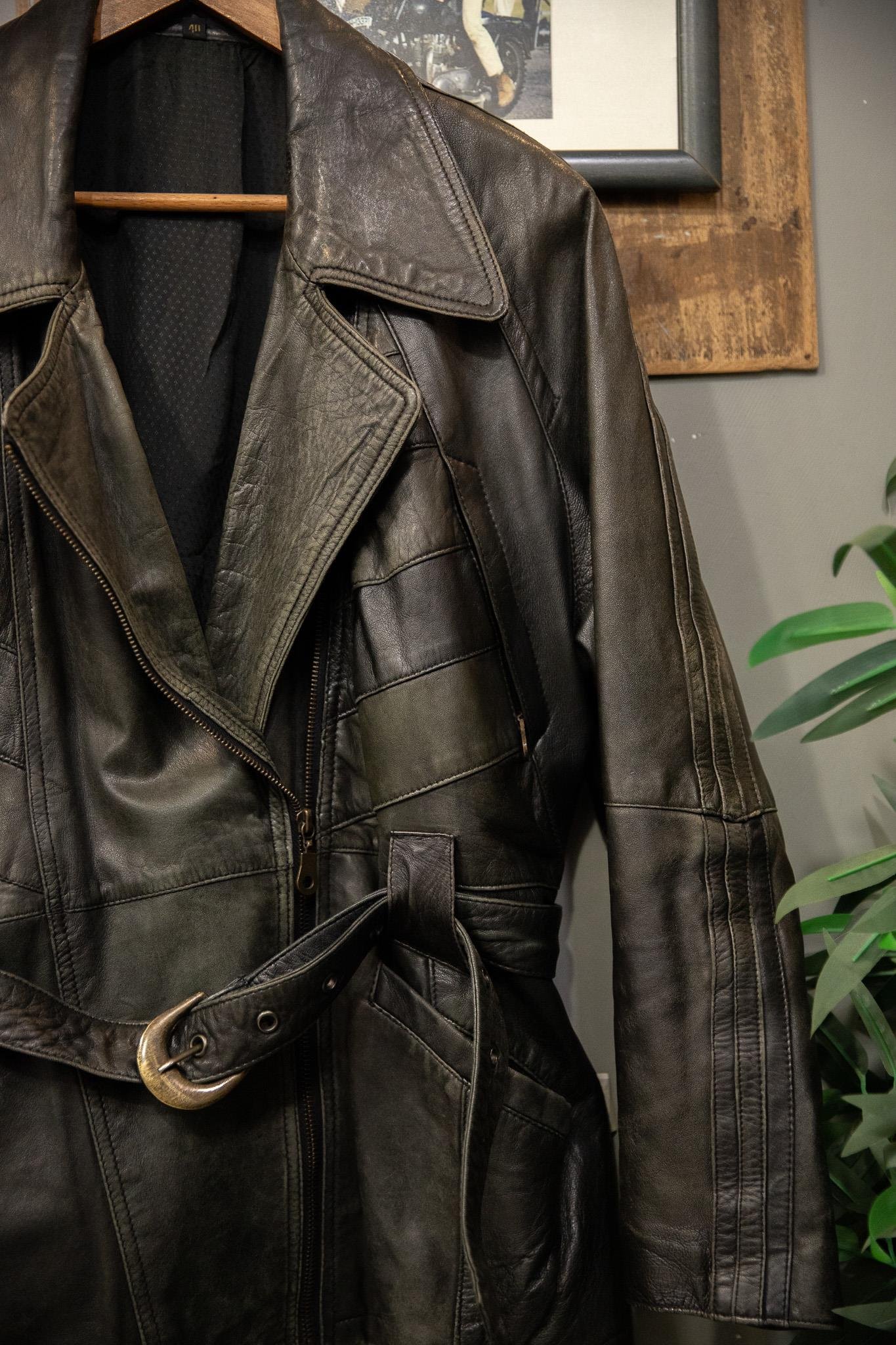 Eskitme Biker American Deri Ceket