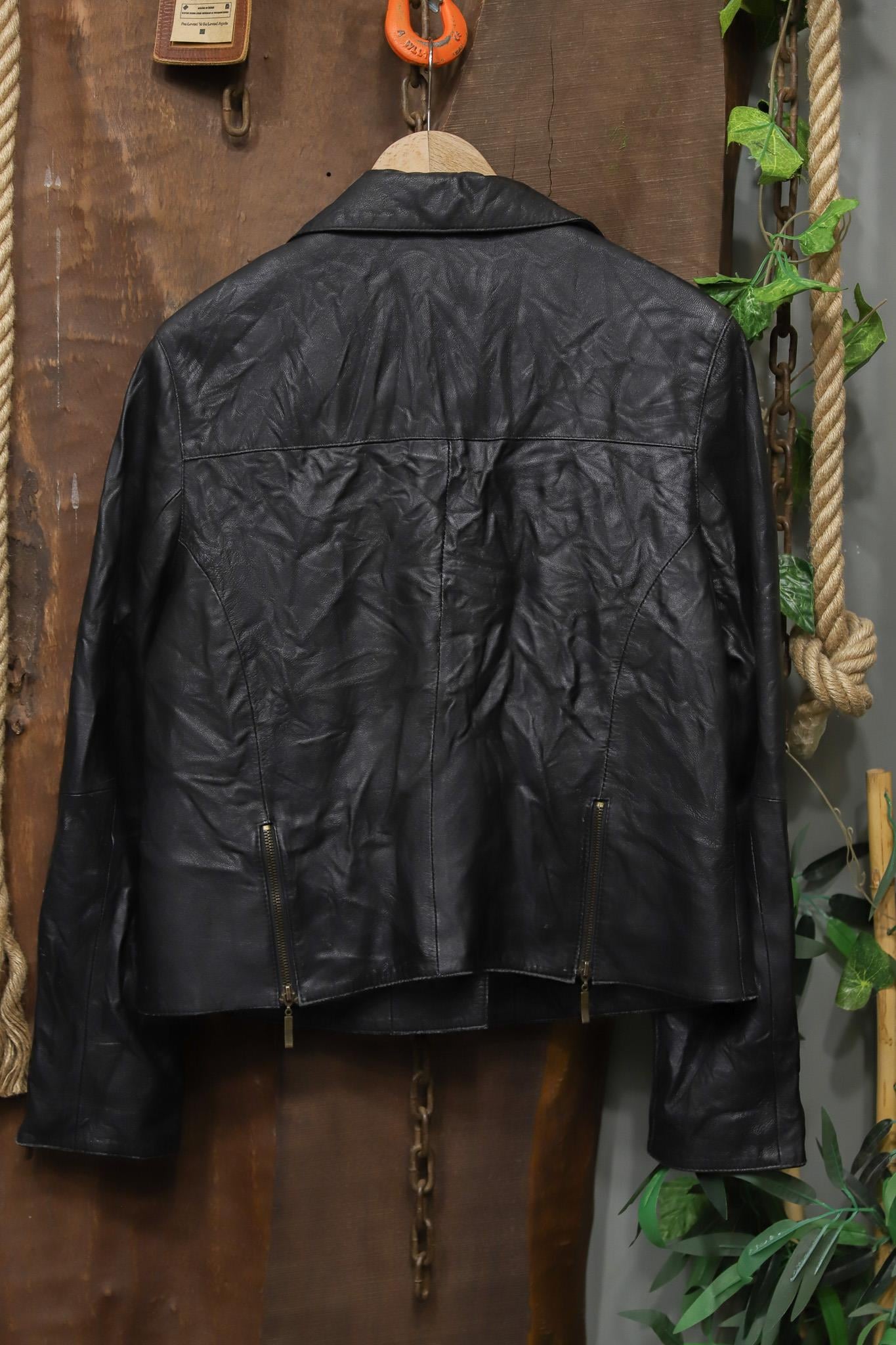 Eskitme Biker Deri Ceket