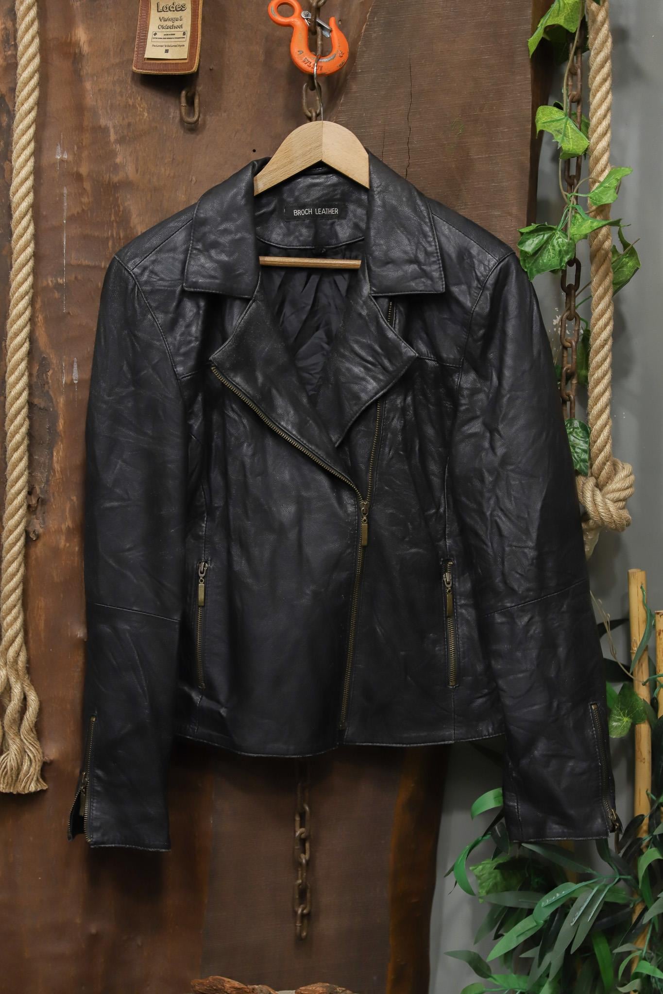 Eskitme Biker Deri Ceket