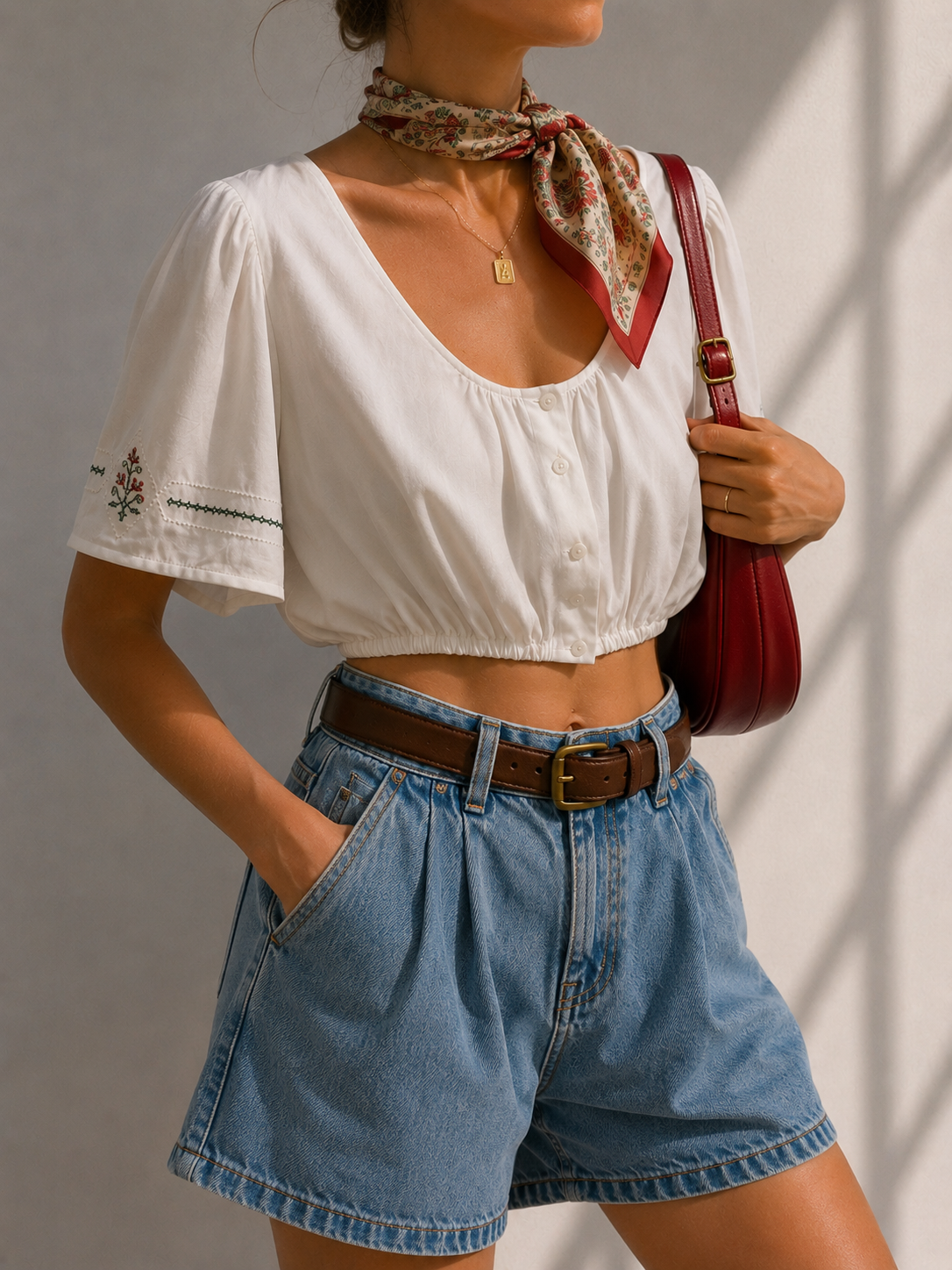 Etnik Nakışlı Bluz/Üst