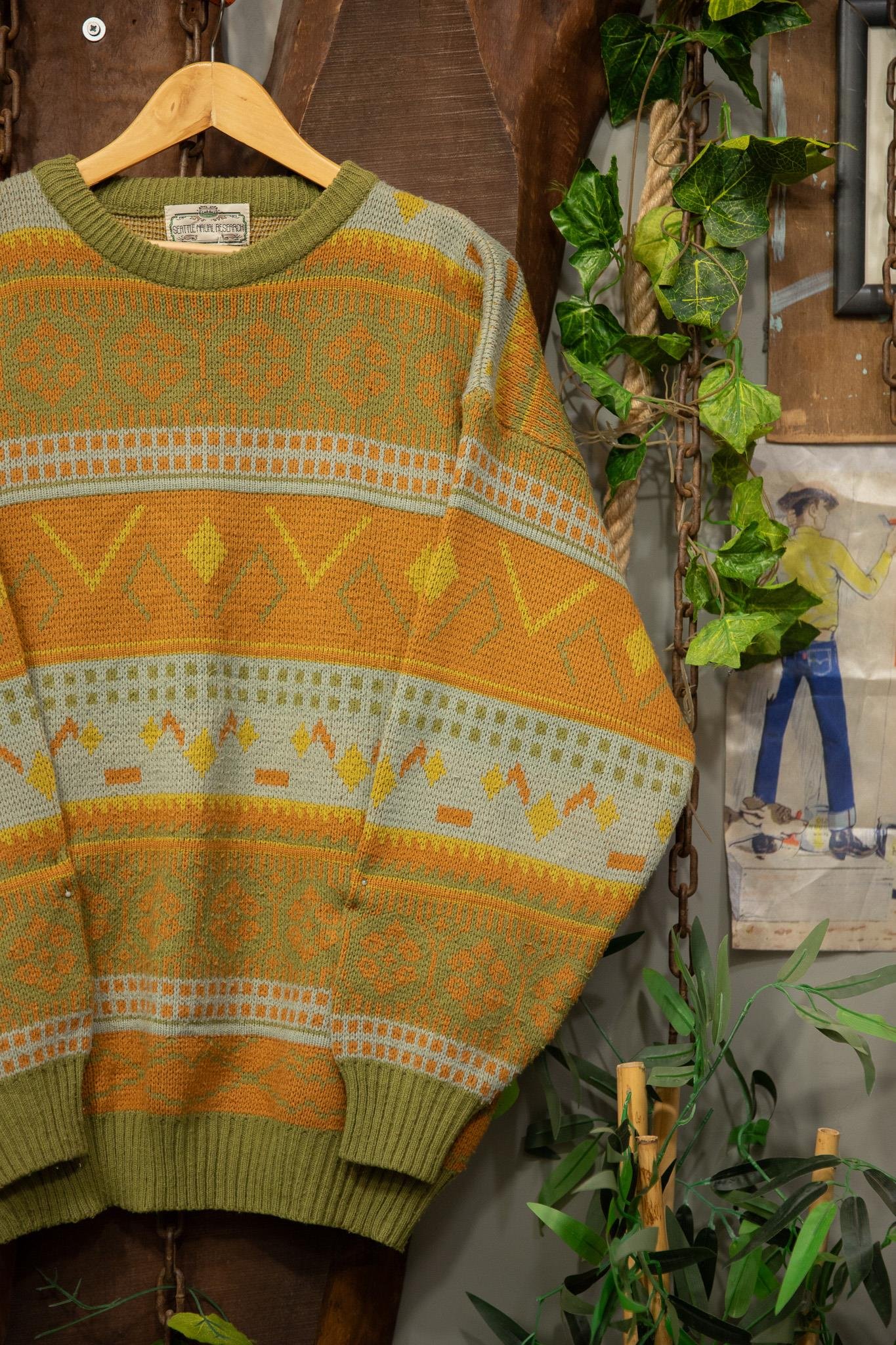 Etnik Oversize Wool Kazak