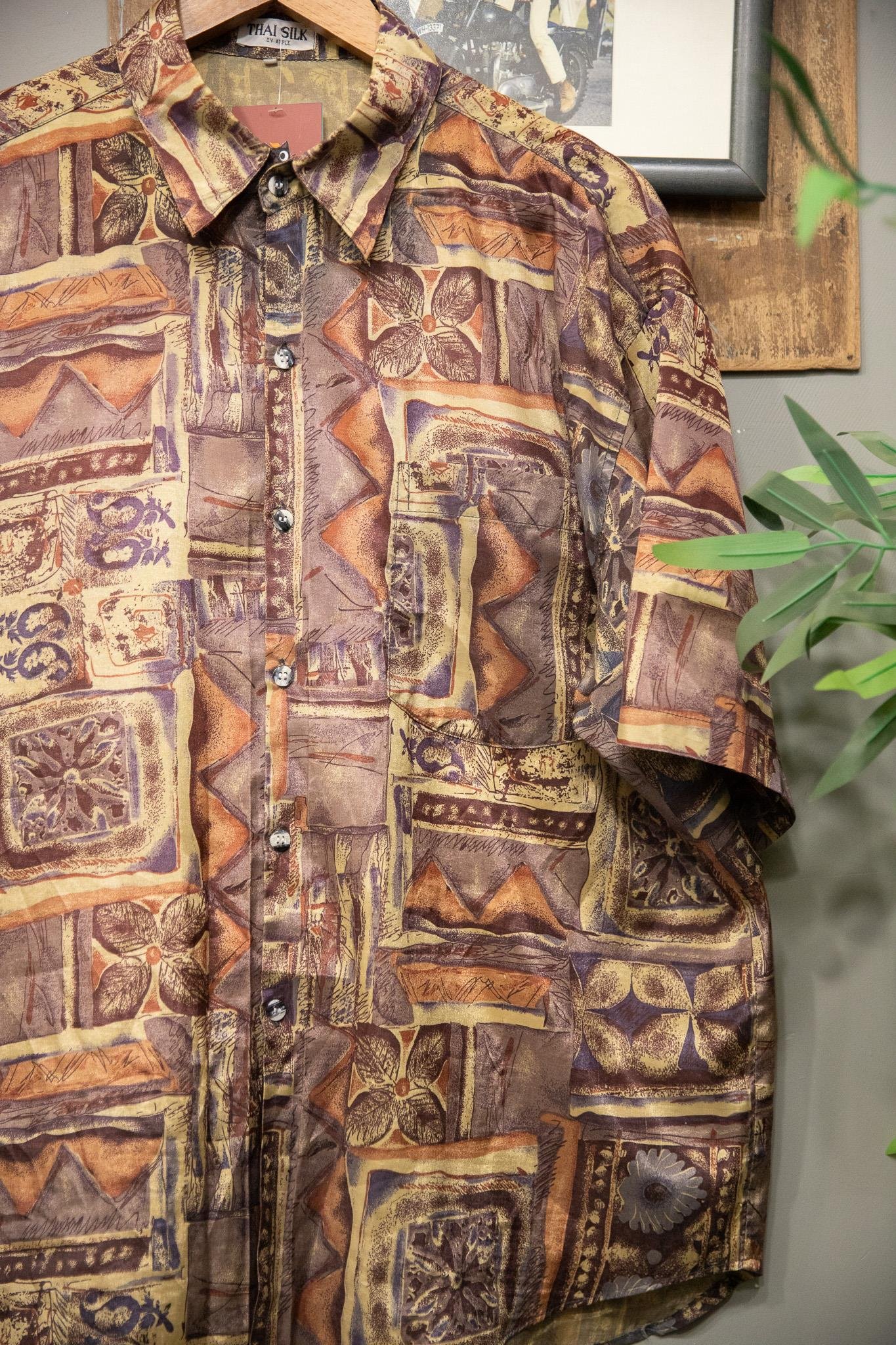 Etnik THAI SILK 90s Gömlek
