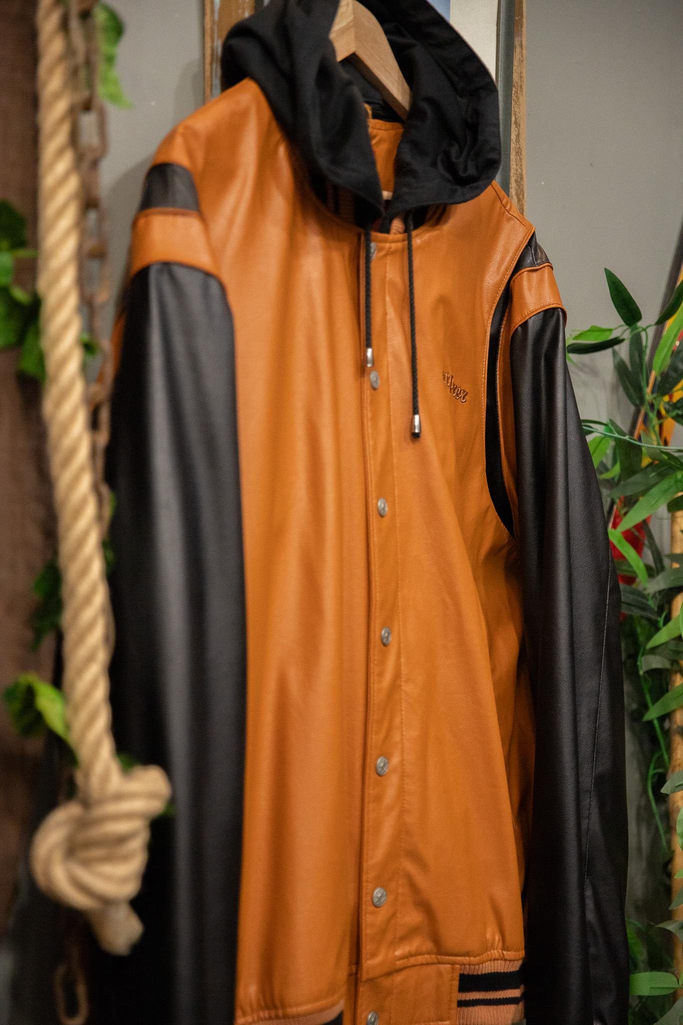 Explorer Orange Bomber Deri Ceket