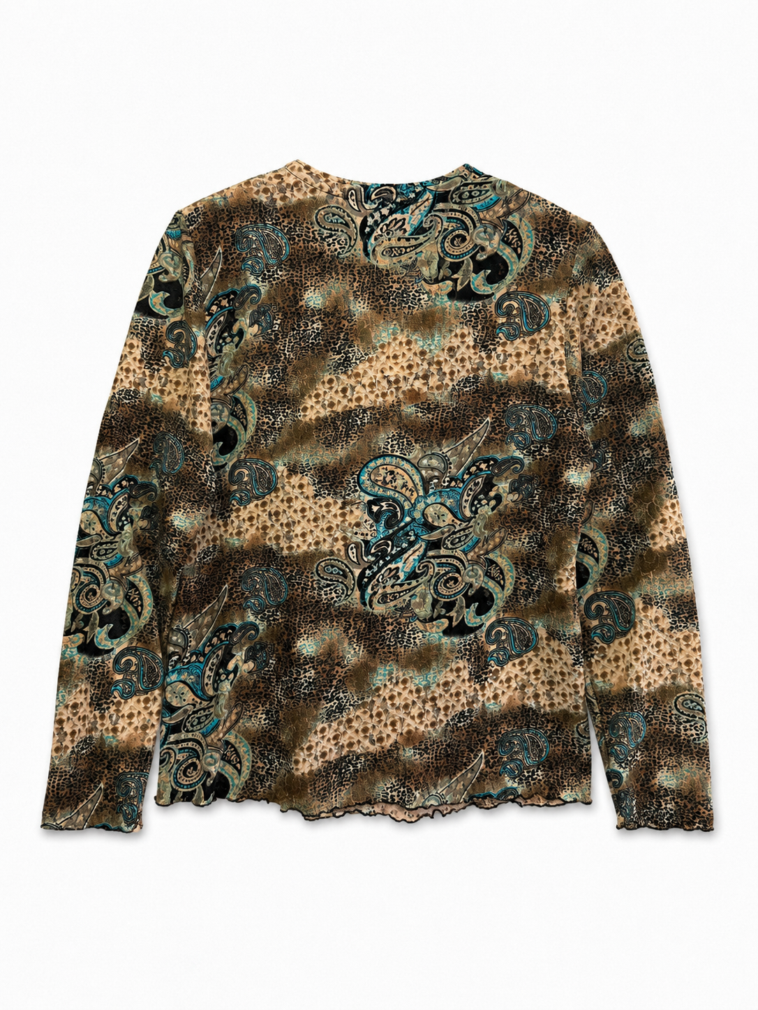 Fiyonk Bağlamalı Leopar Desenli Bluz/Üst