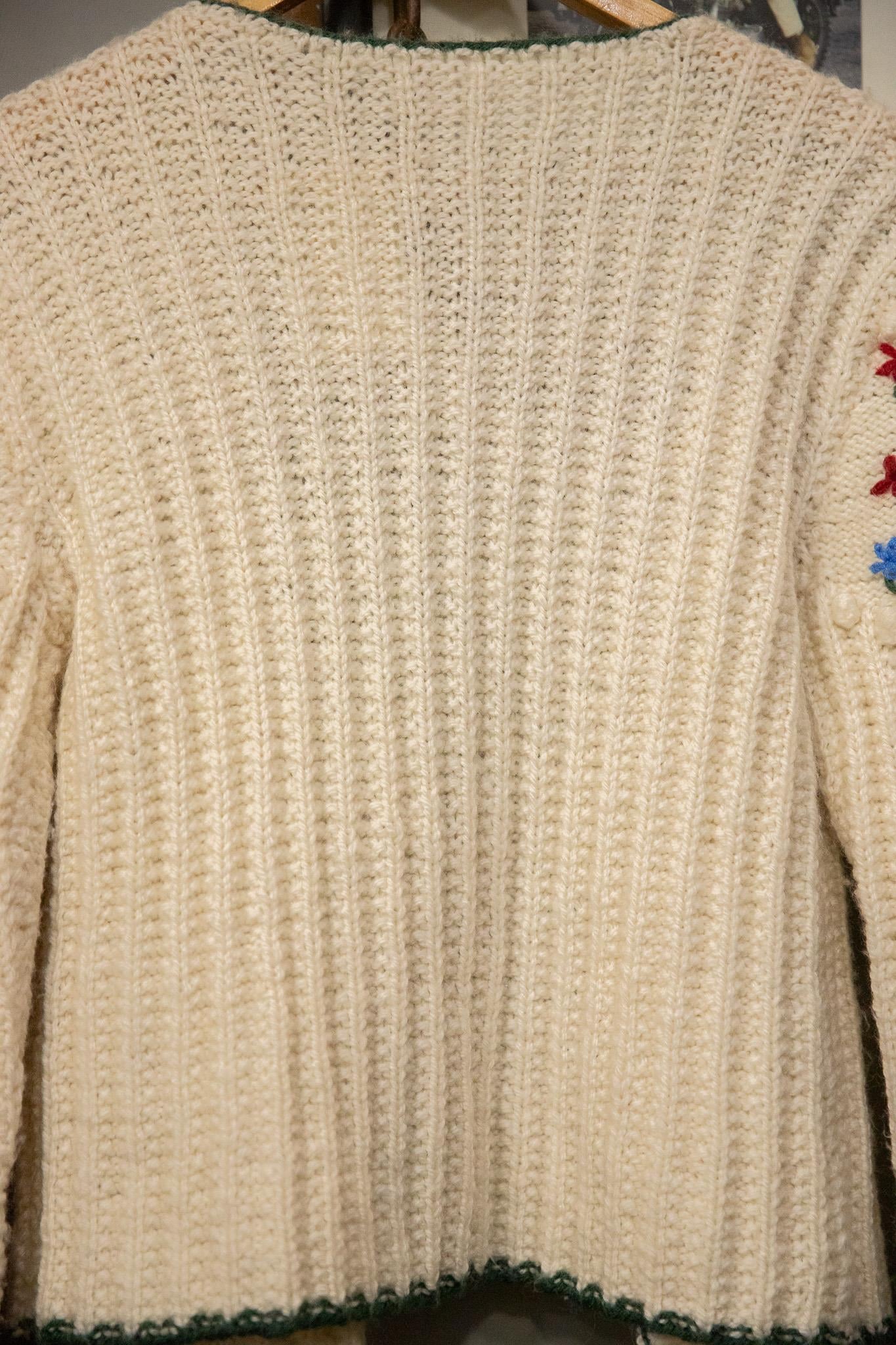 Floral Yarn Wool Hırka