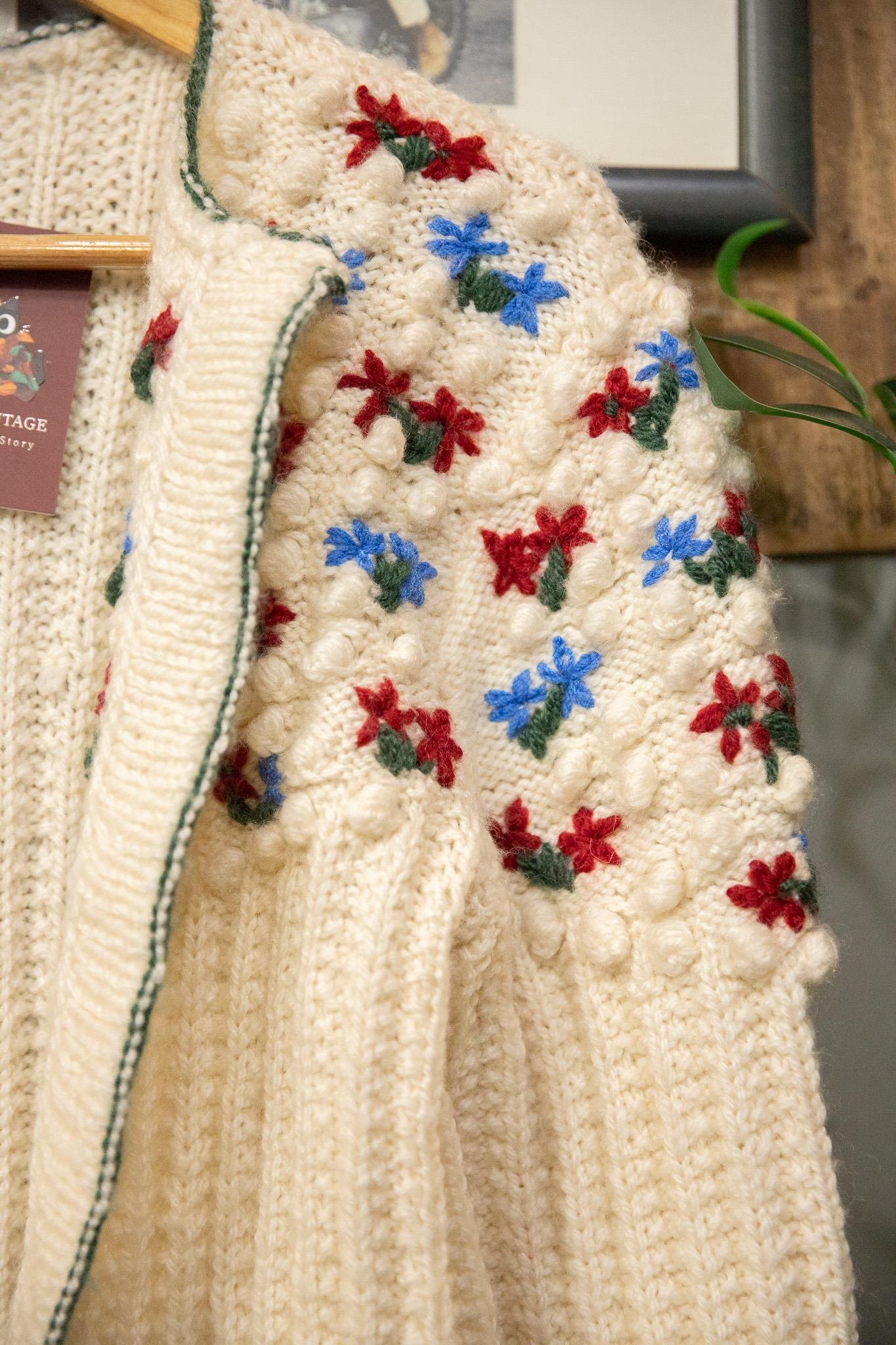 Floral Yarn Wool Hırka