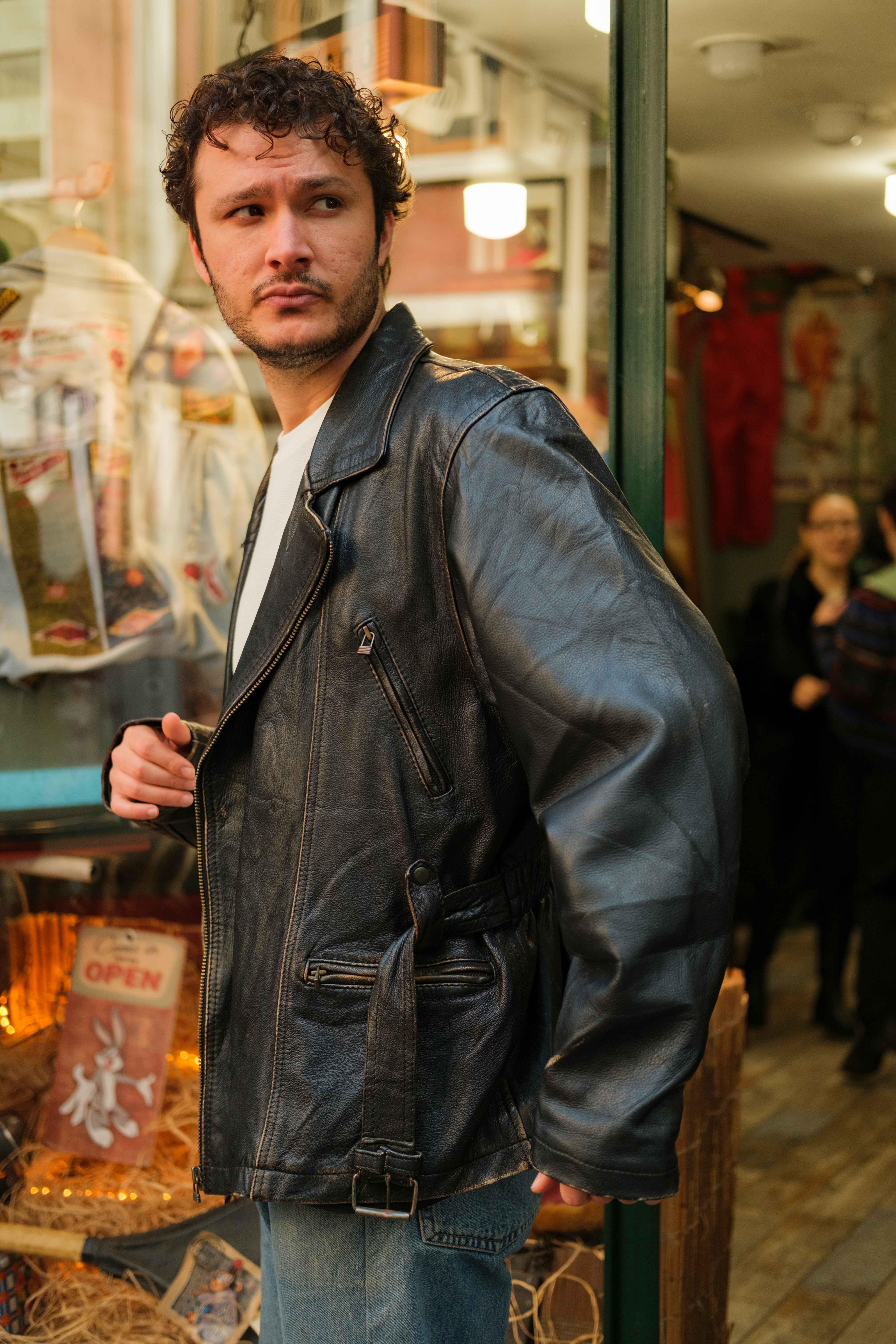 GAUCHO İtalian Eskitme Biker Model Deri Ceket