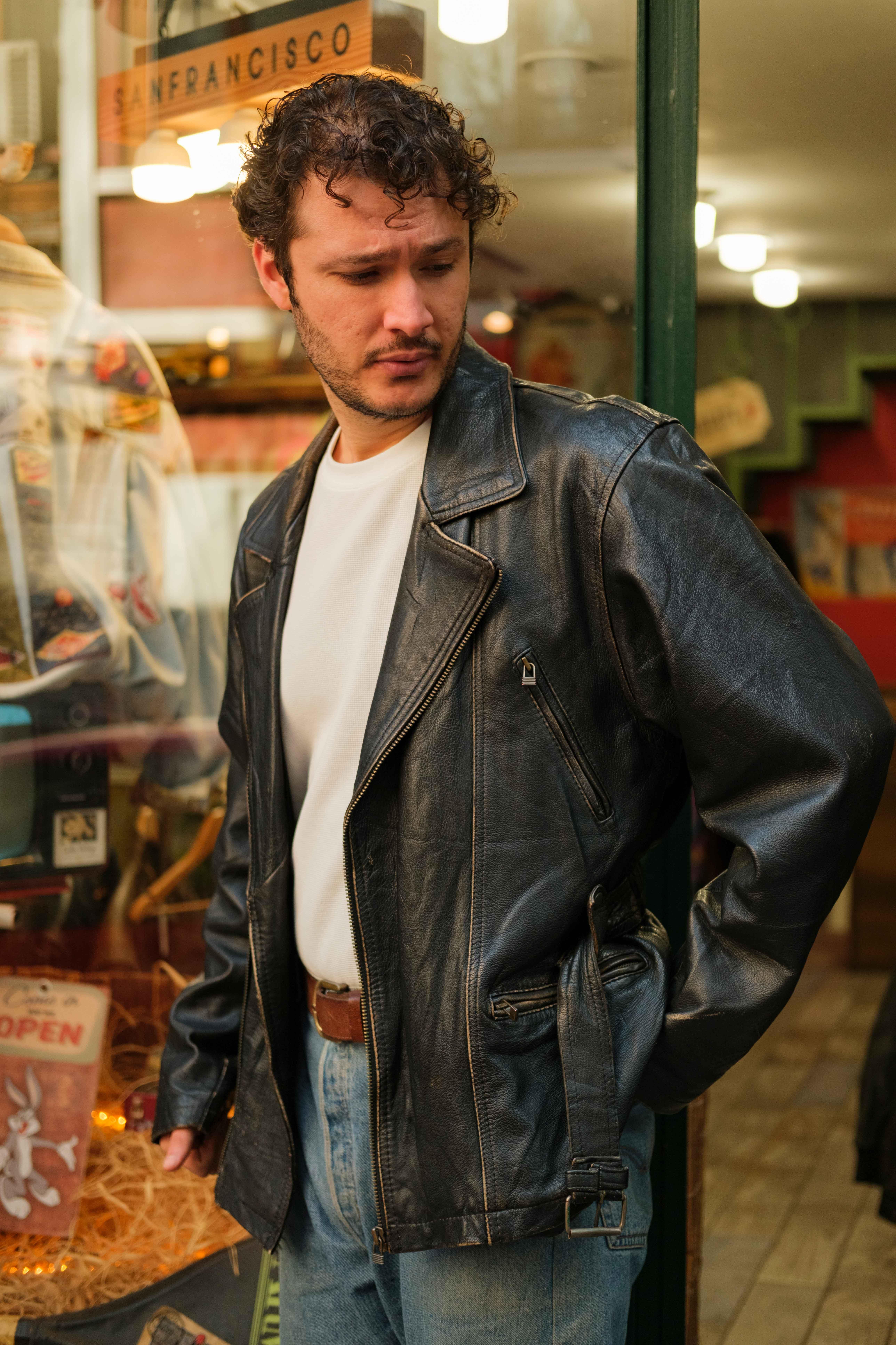 GAUCHO İtalian Eskitme Biker Model Deri Ceket