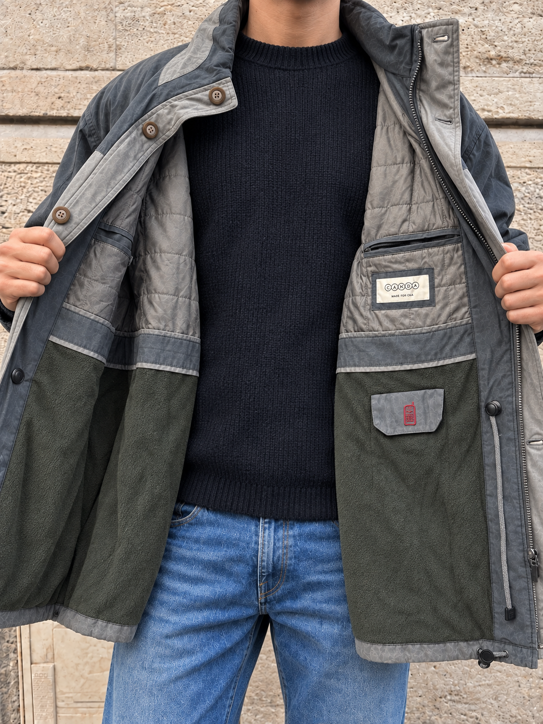 Gorpcore Süet Dokulu Coat Ceket/Mont