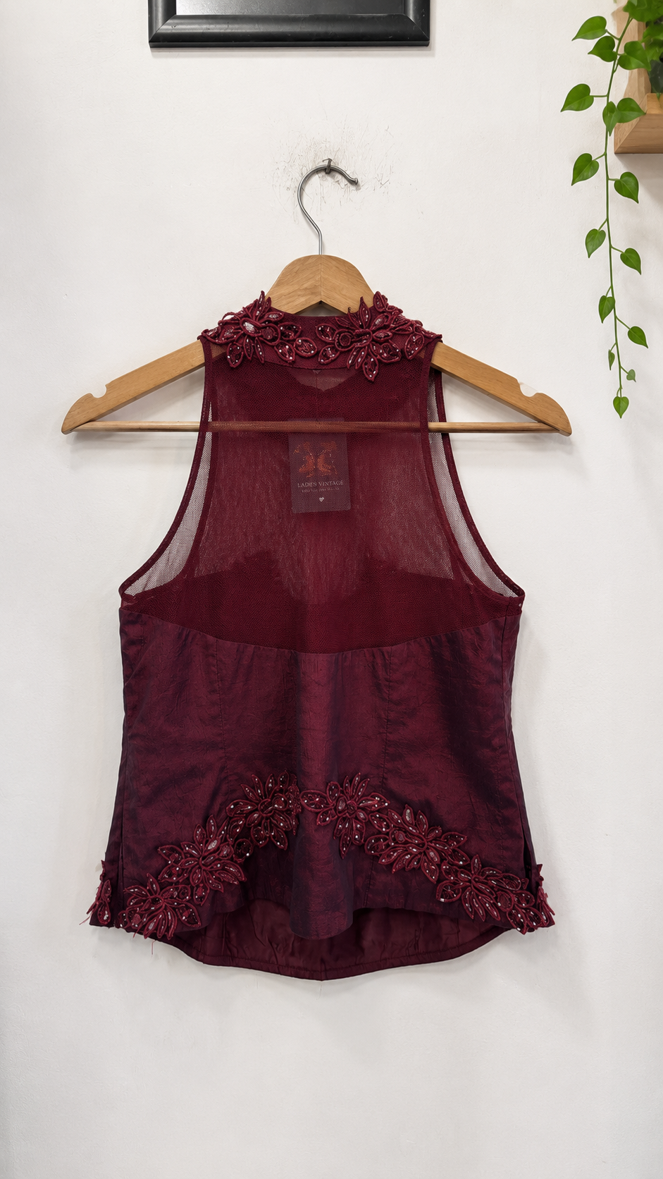 Gothic Romantizm Bordo Bluz