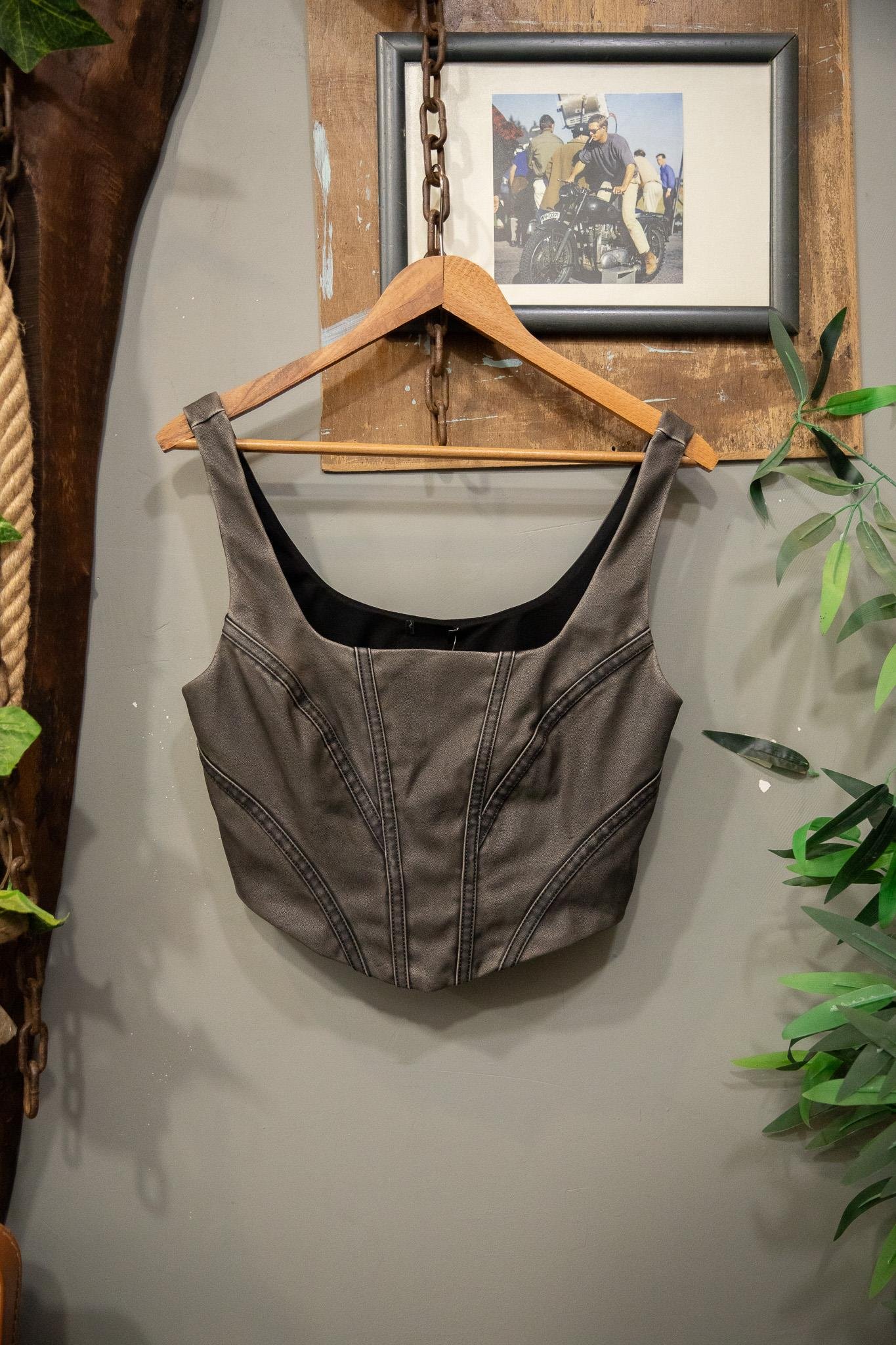 Grey Biker Corset