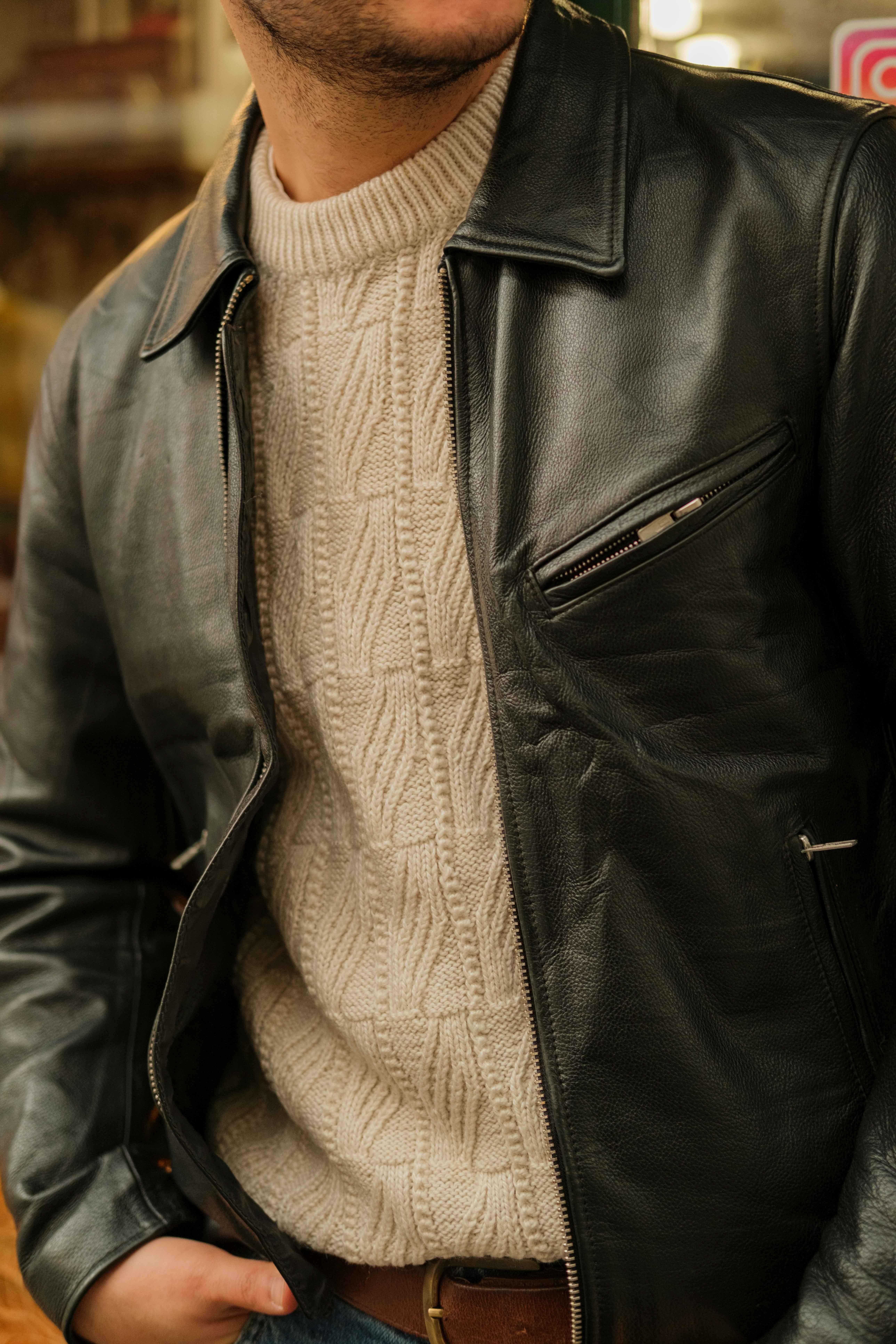 HIGHWAY BIKER DERİ CEKET