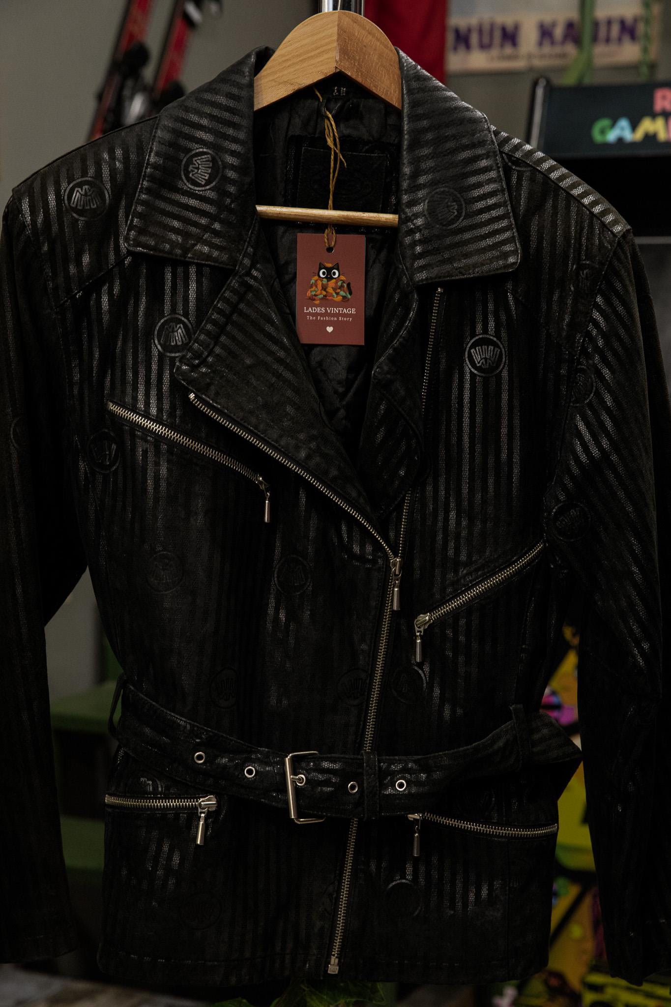 İtalian Biker Kemerli Model Kadın Deri Ceket