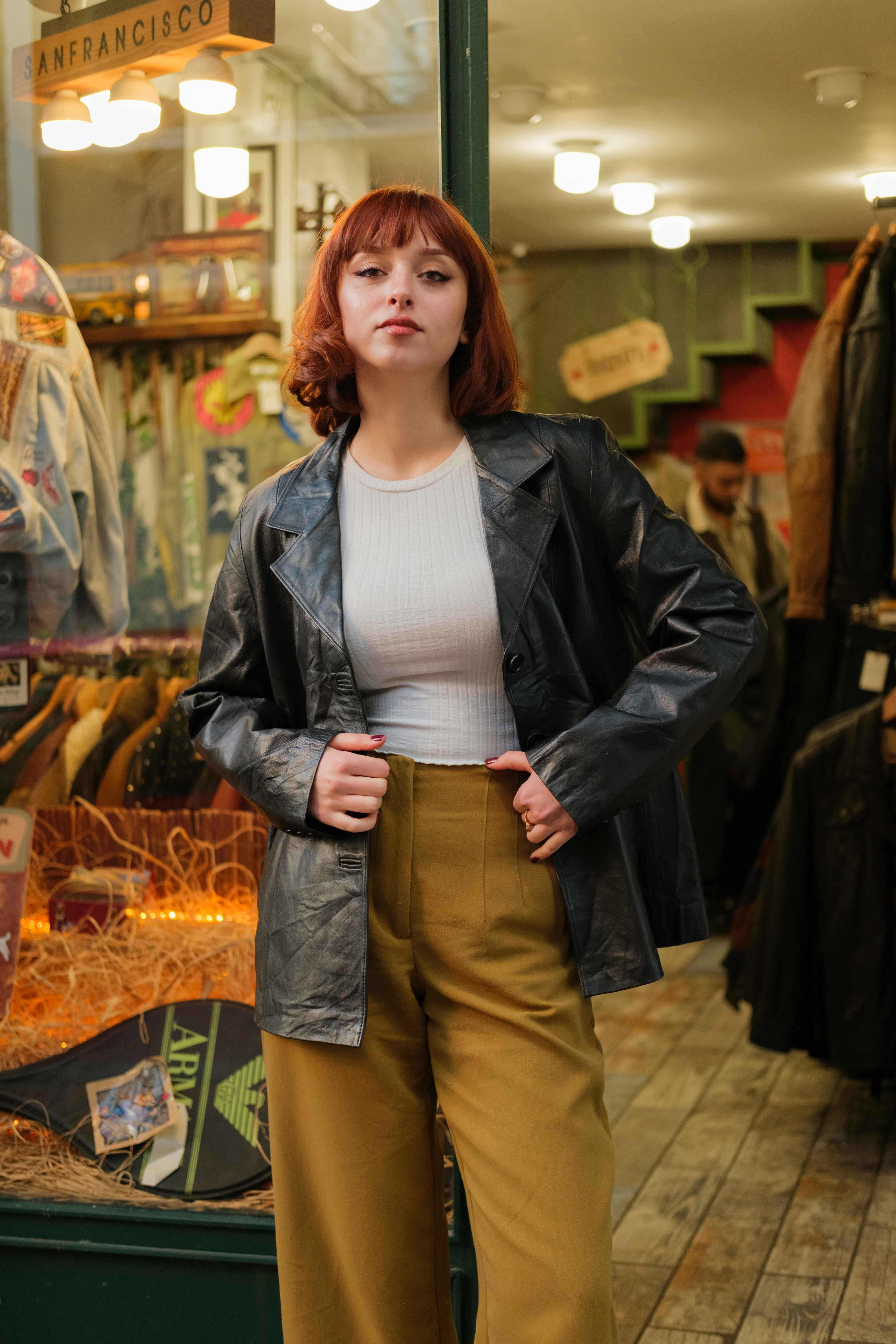 İtalian Blazer Model Kadın Deri Ceket