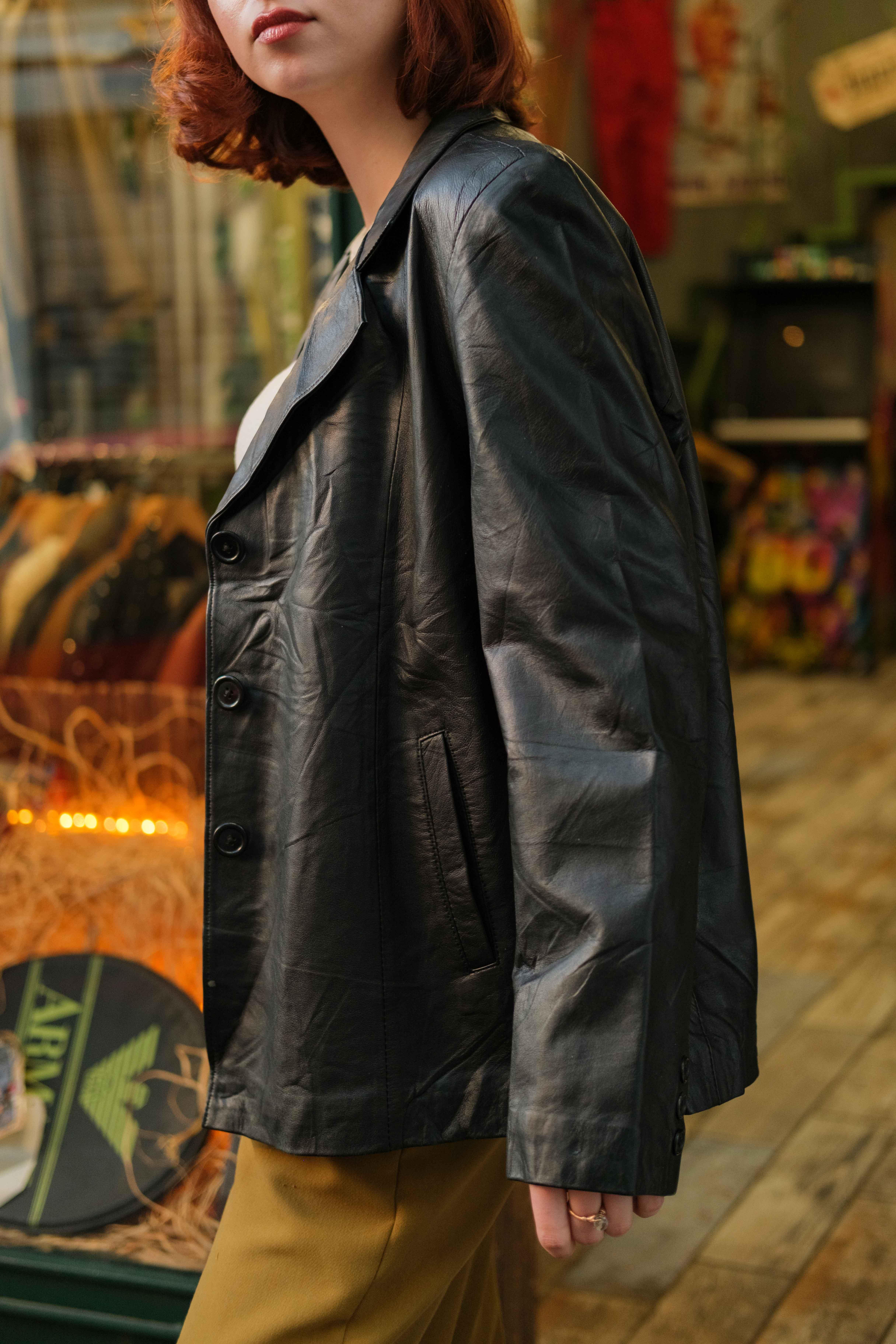 İtalian Blazer Model Kadın Deri Ceket