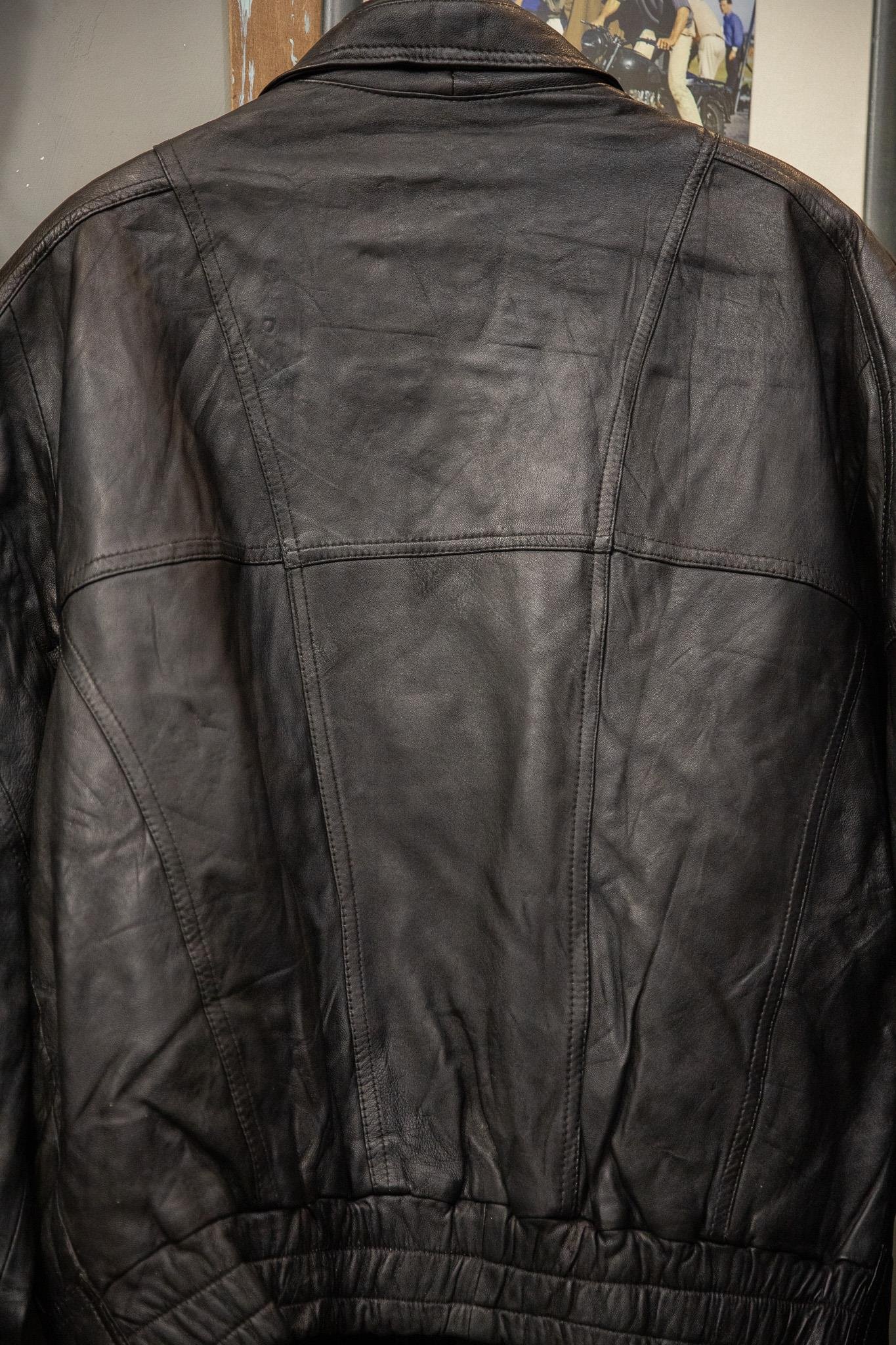 Kemerli Oversize Bomber Deri Ceket