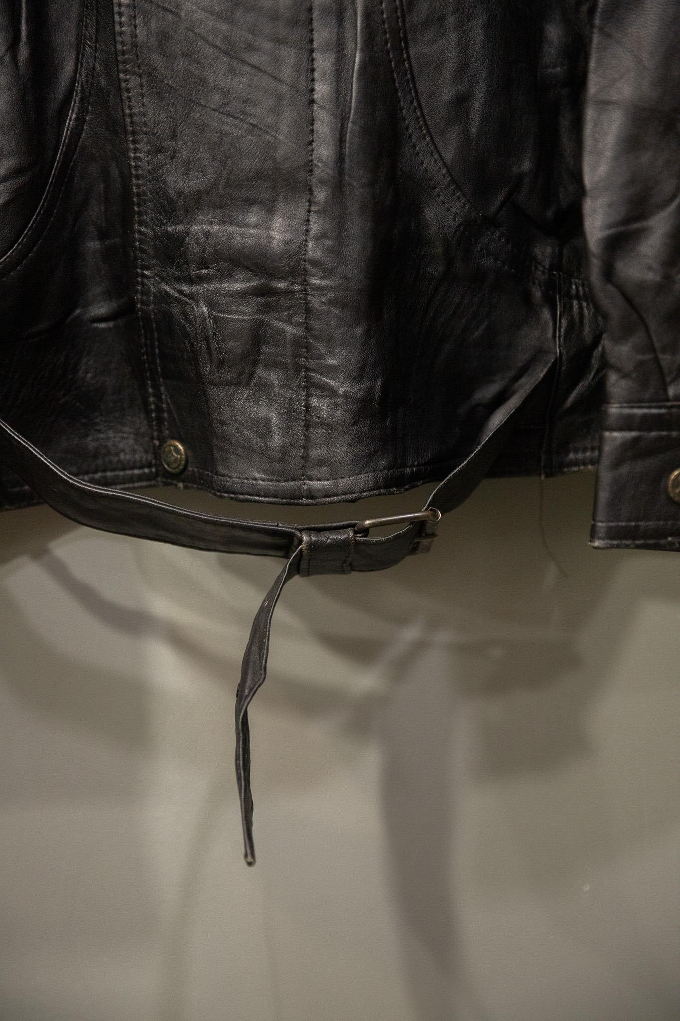 Kemerli Oversize Bomber Deri Ceket