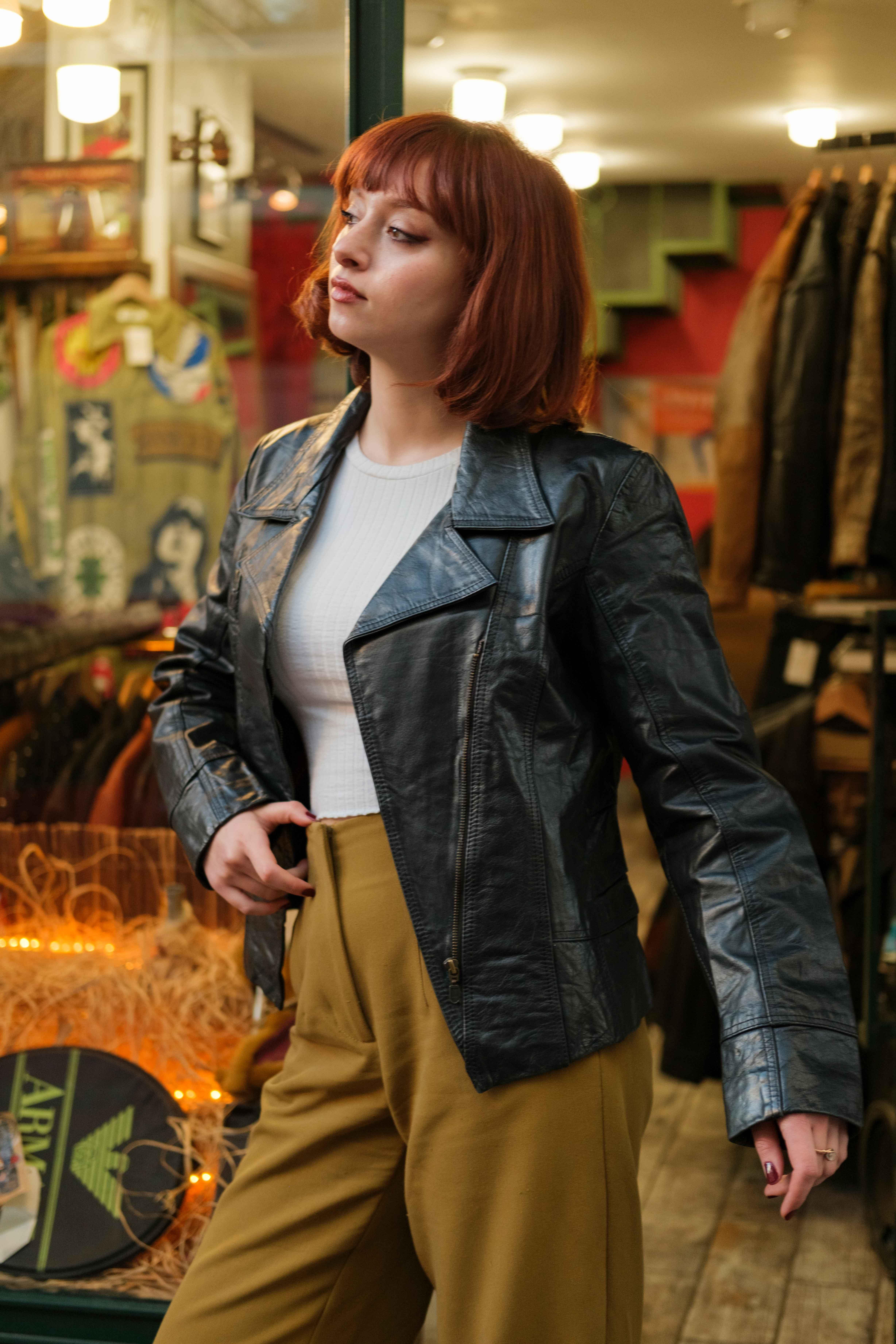 London Biker Model Kadın Deri Ceket