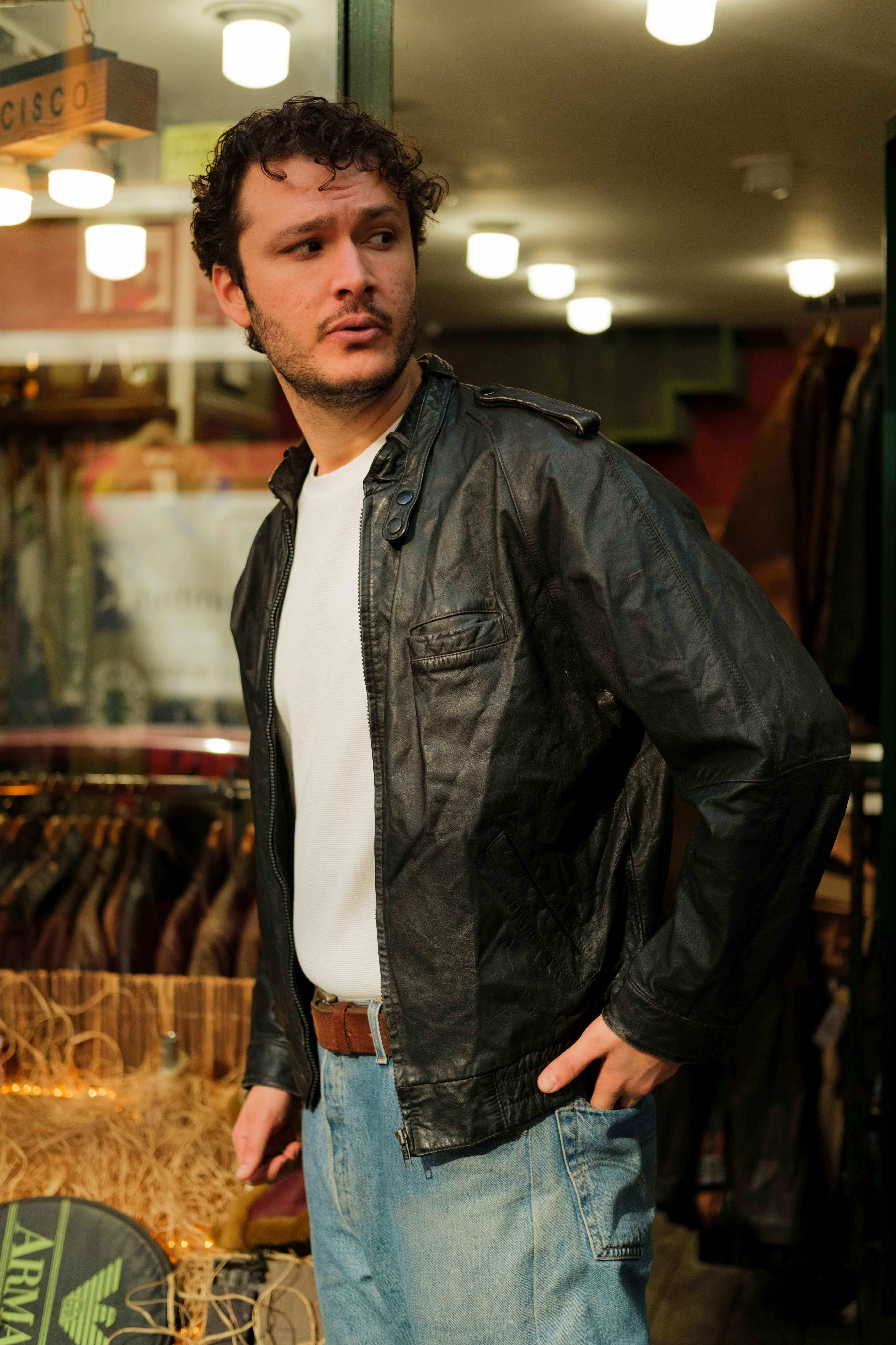 LUIGI TOMASI Germany Bomber Model Unisex Deri Ceket