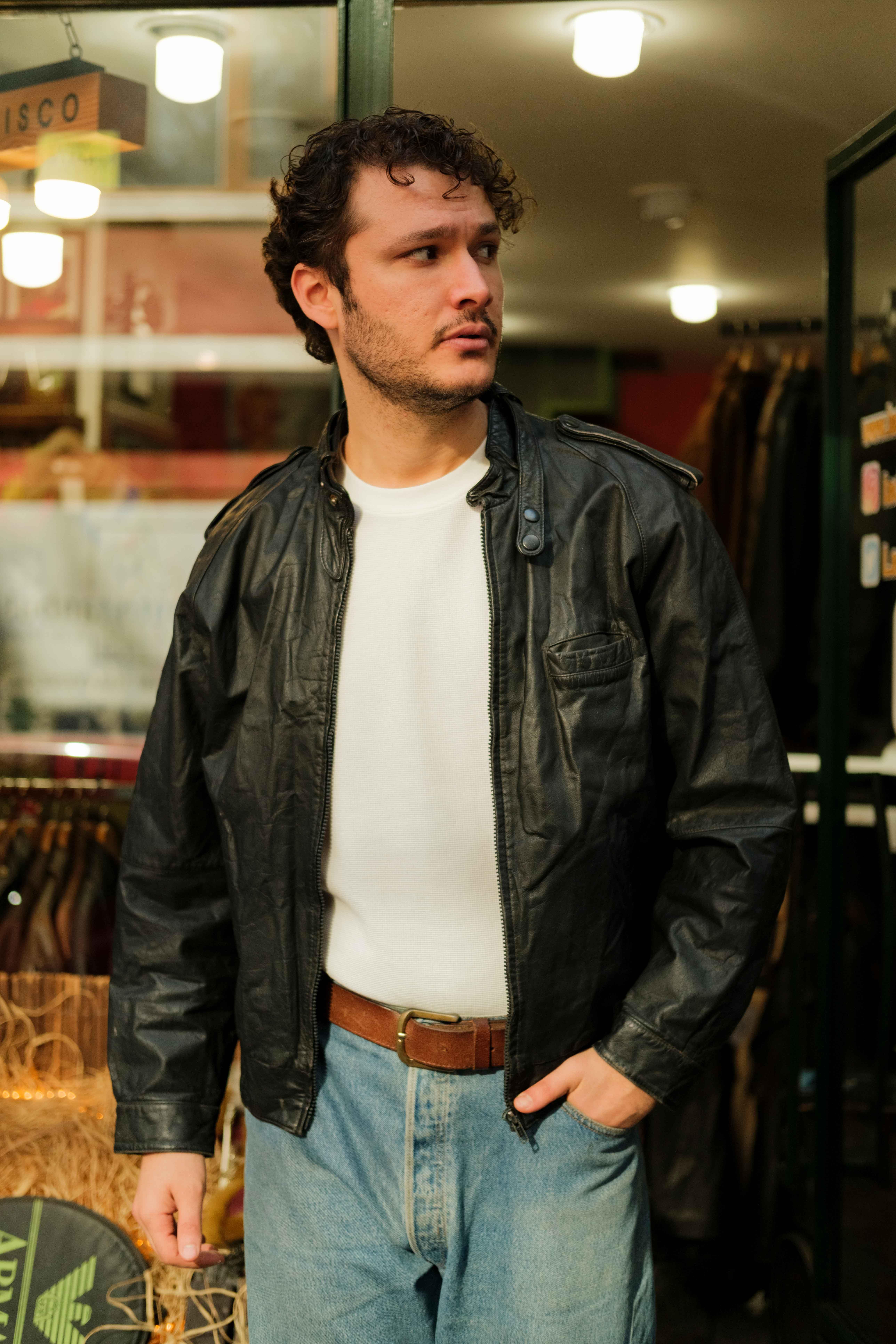 LUIGI TOMASI Germany Bomber Model Unisex Deri Ceket