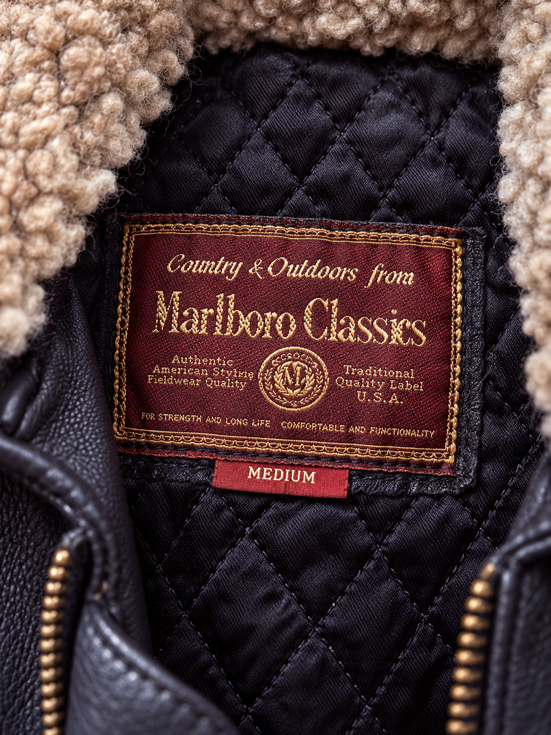 Marlboro Classic Yaka Kürklü Pilot Deri Ceket