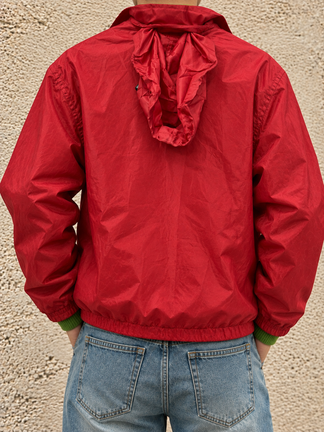 Maroon Red Outdoor Yağmurluk/Ceket