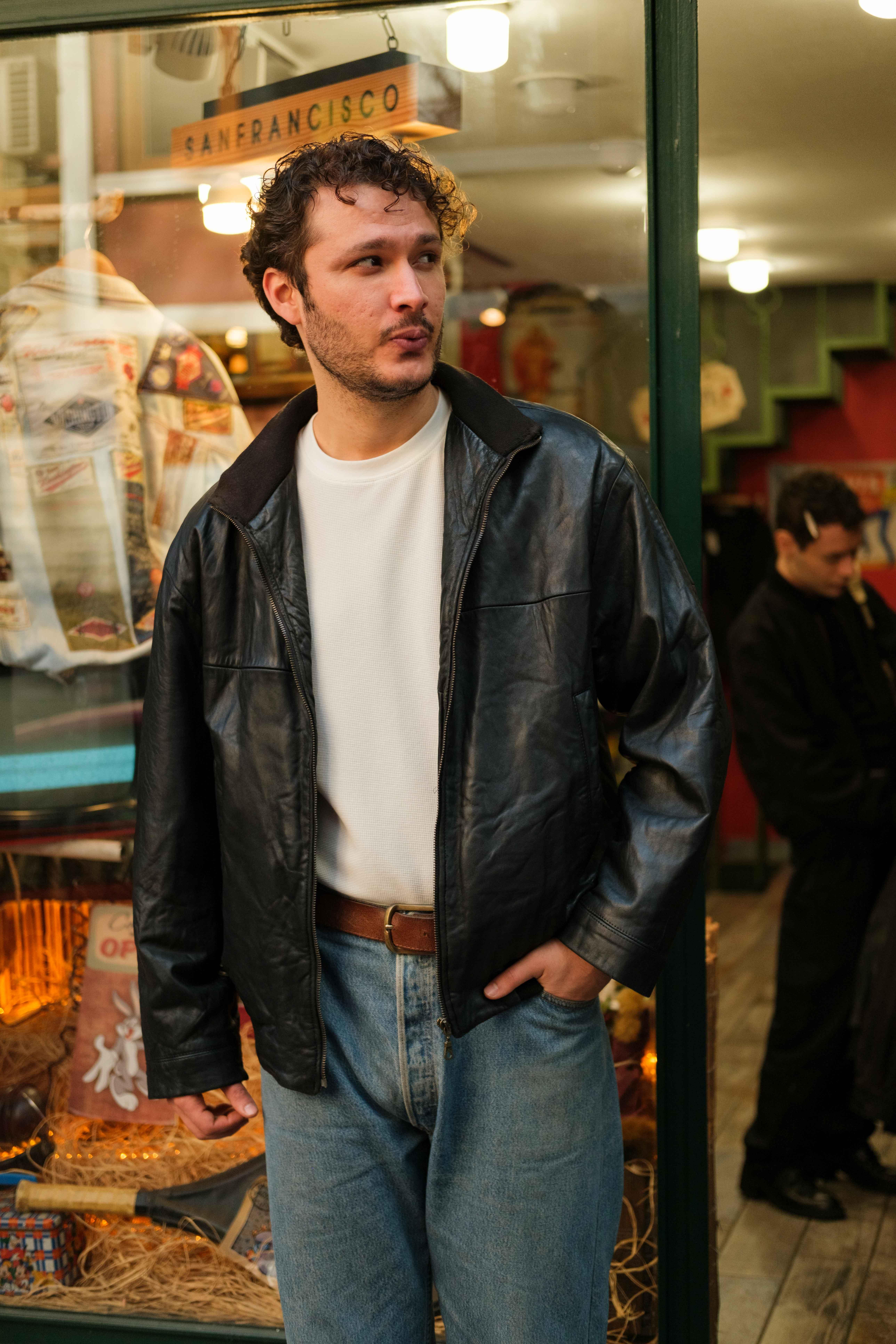 MILESTONE İtalian Bomber Model Unisex Deri Ceket