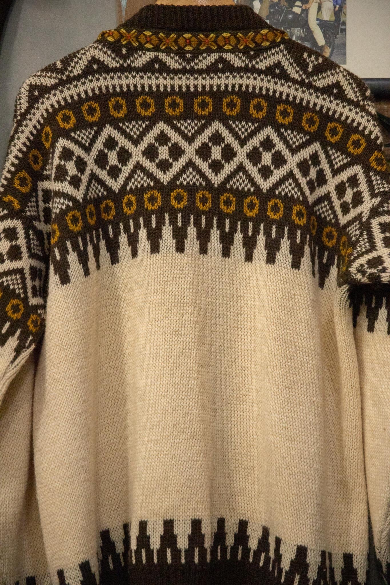 Mustard Pattern Wool Ceket-Hırka