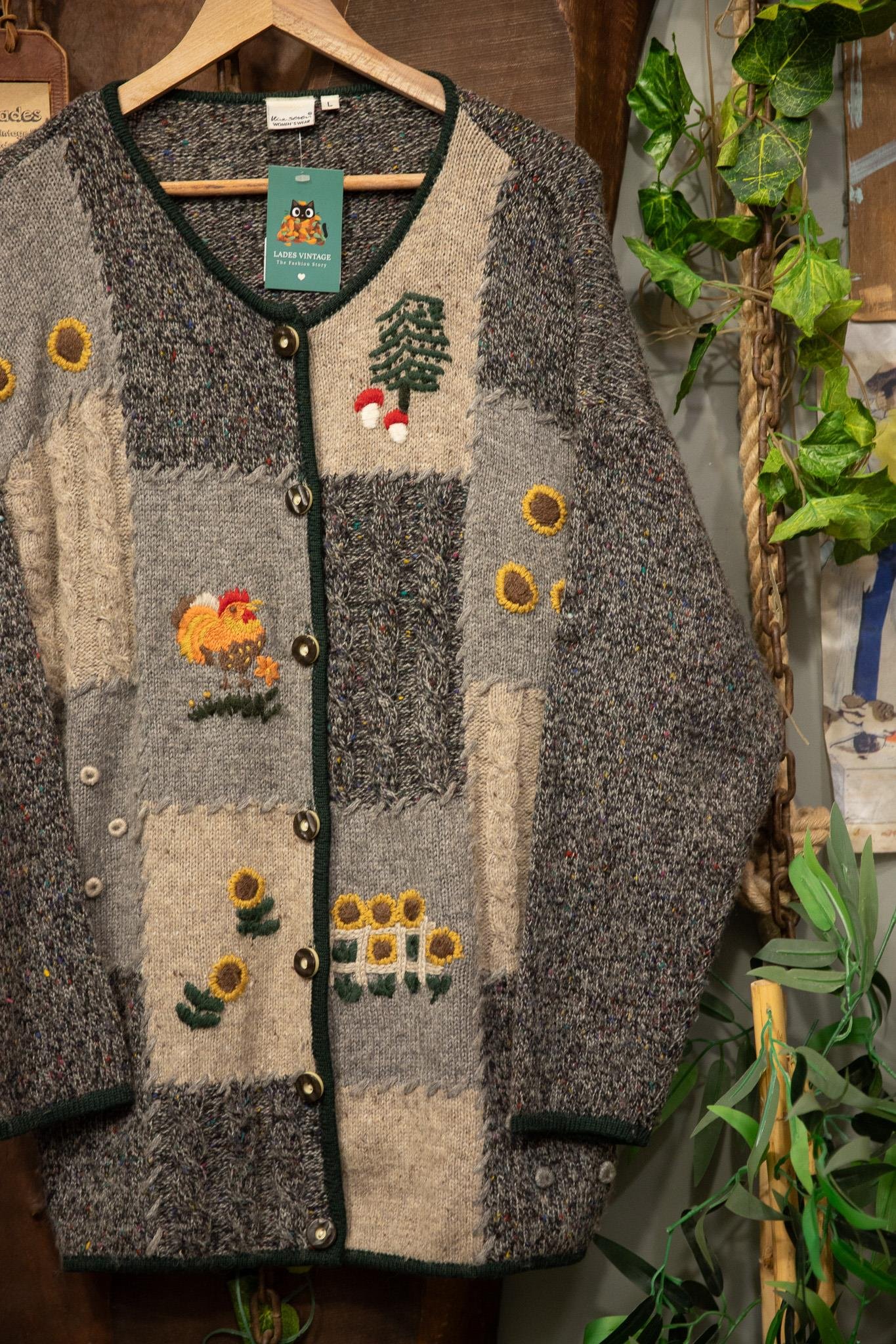Nakışlı Wool Hırka/Ceket