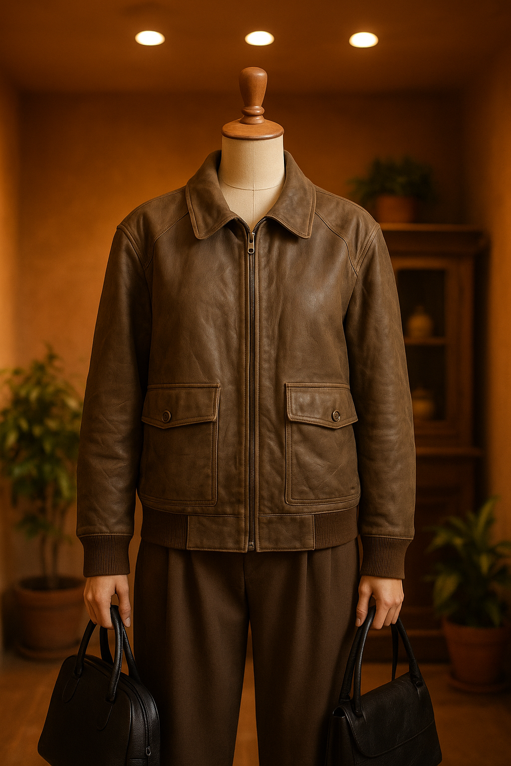 NewYork Bomber Model Deri Ceket