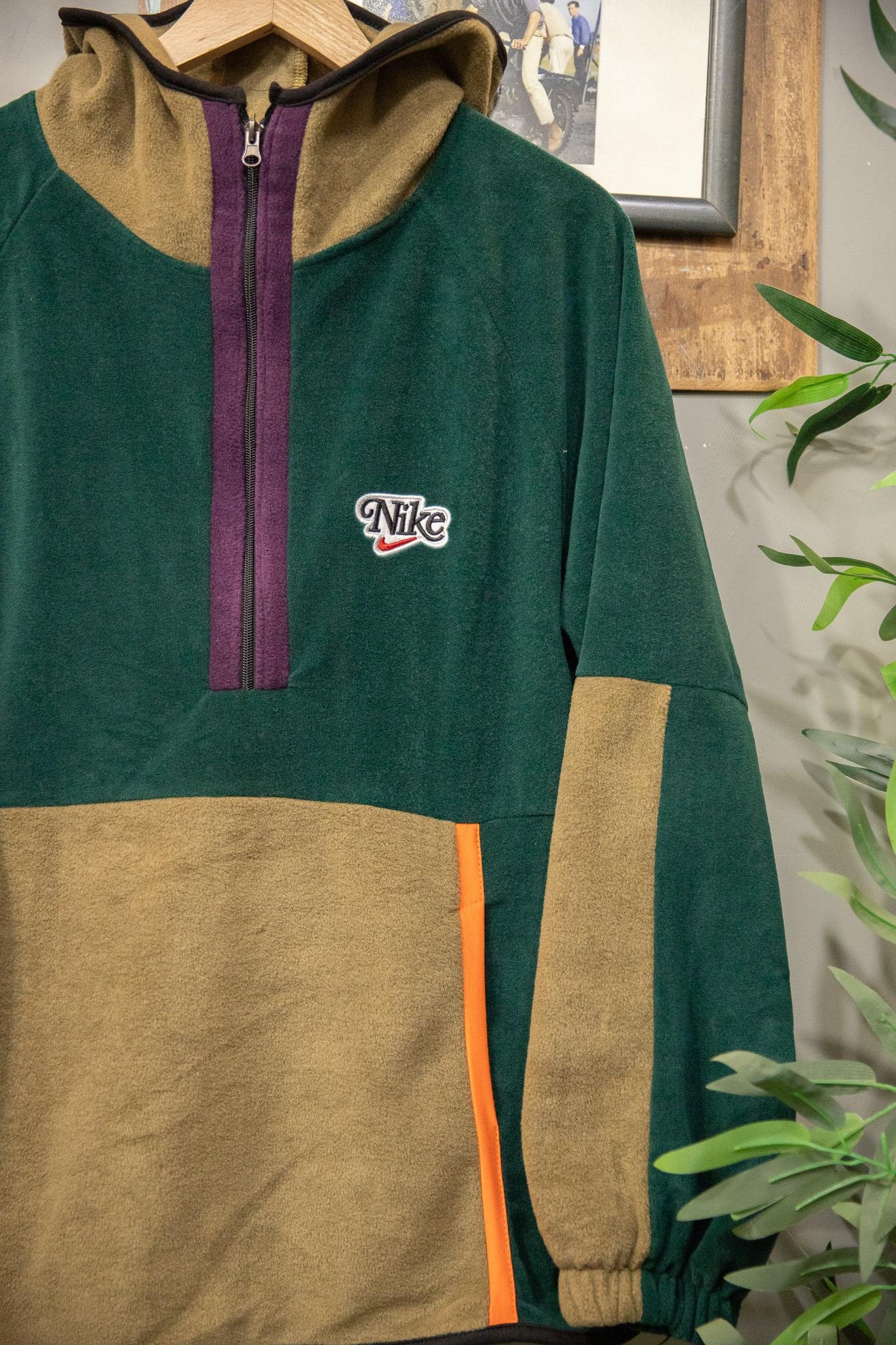 Nike Renk Bloklu Fleece Hoodie 