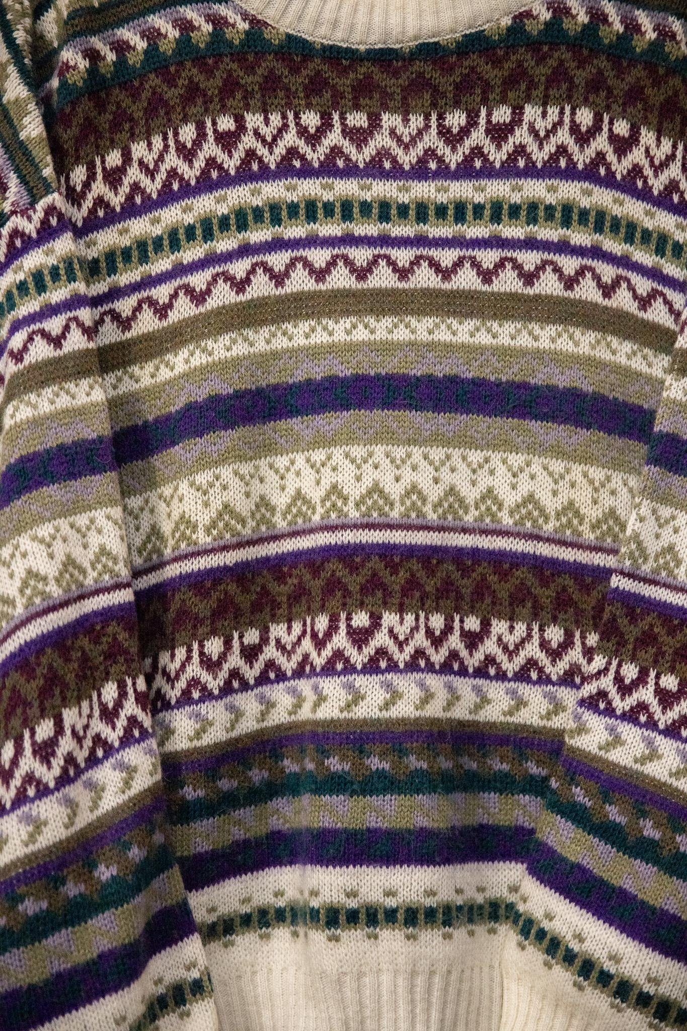 Örgü Desenli Wool Kazak
