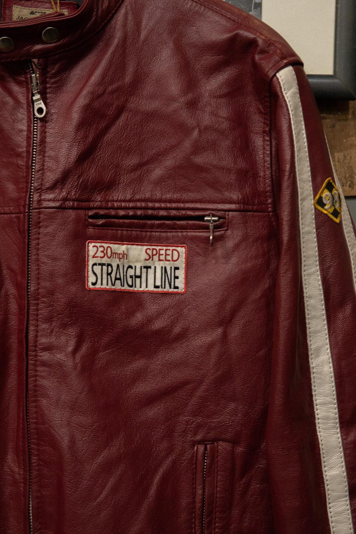 Original Biker Jack Jones Pepper Red 90s Deri Ceket