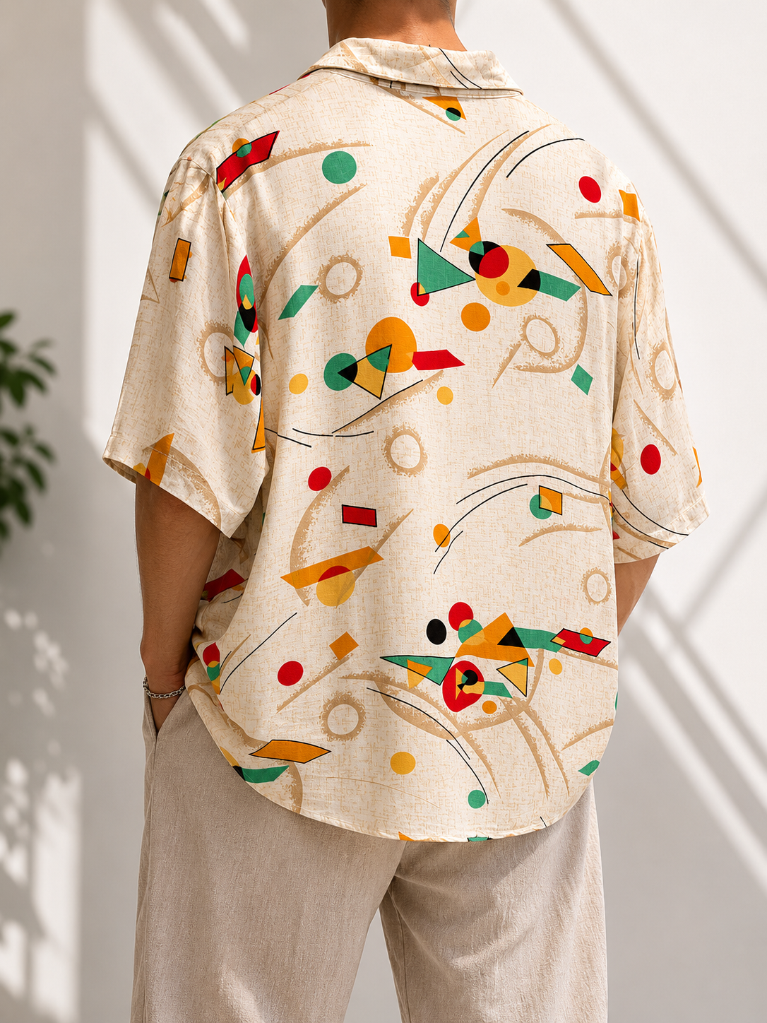Oversize 1990s Viskon Gömlek